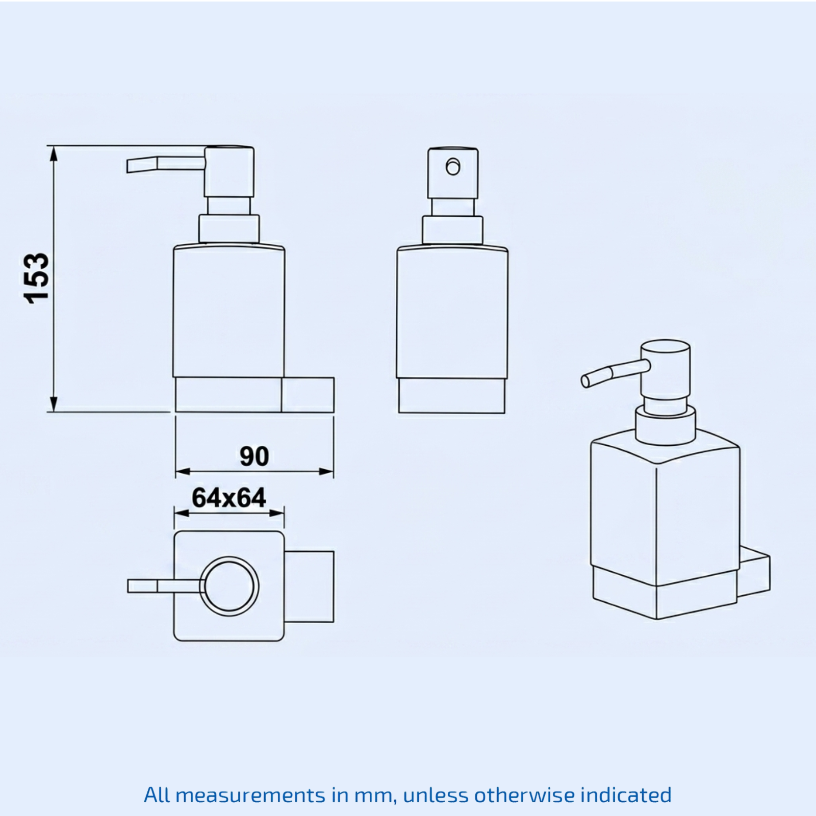 K-Vit Premium Chrome Soap Dispenser - ACC307
