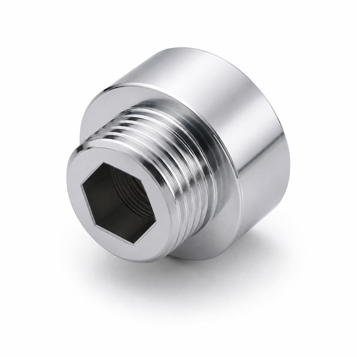 Chrome Shower Hose Mixer Valve Reducer Pipe Adaptor – 3/4" Female to 1/2" Male BSP (25 x 20mm)
