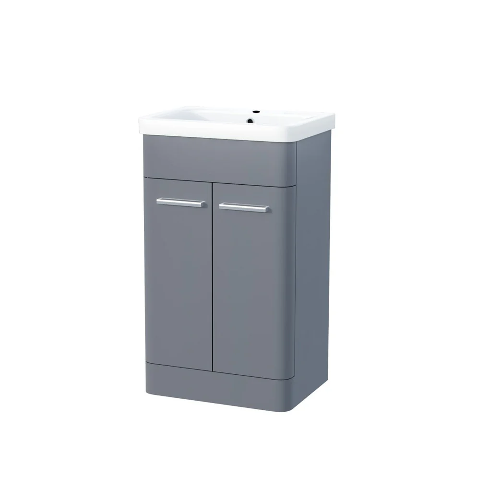 Afern Steel Grey 1000mm Vanity Cabinet and WC Unit with Back To Wall WC Toilet