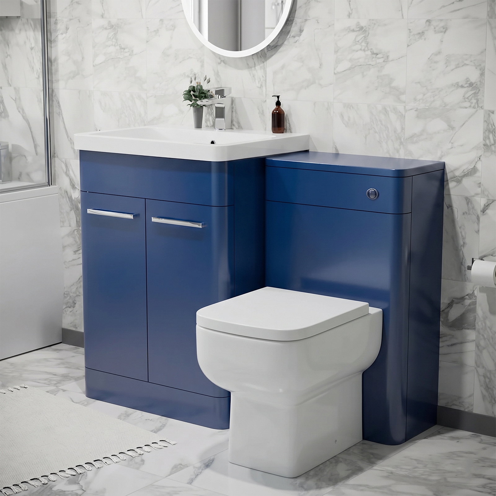 Afern 600mm Freestanding Vanity Unit with Basin, Toilet, WC unit Royal