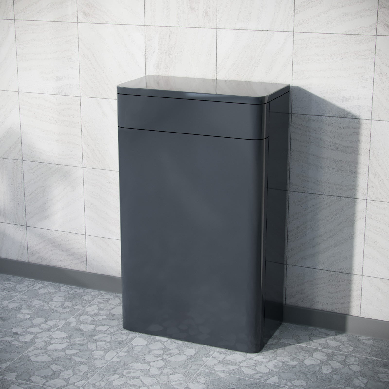Afern Dark Grey 500mm Back to Wall WC Unit Flat Pack