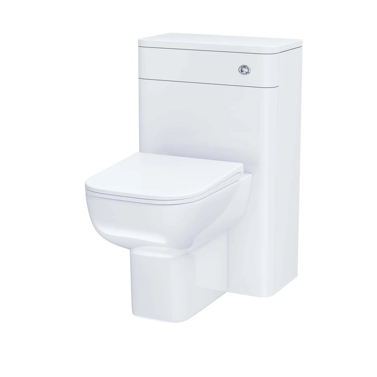 Afern Modern 500mm Rimless Back To Wall WC Toilet Gloss White