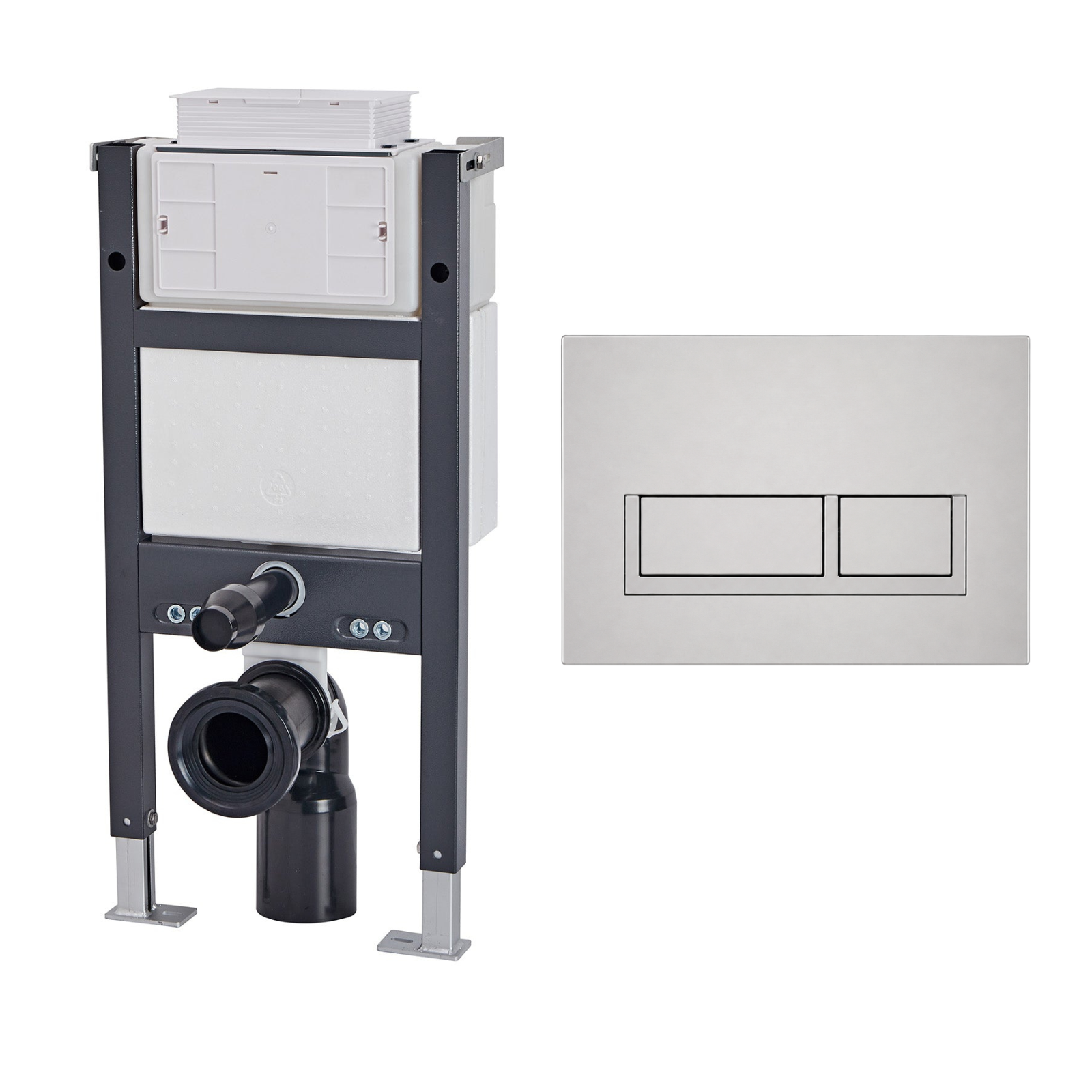 Conceal Cistern with Plate # Flush Plate_Chrome Rectangle Flush Buttons # hover