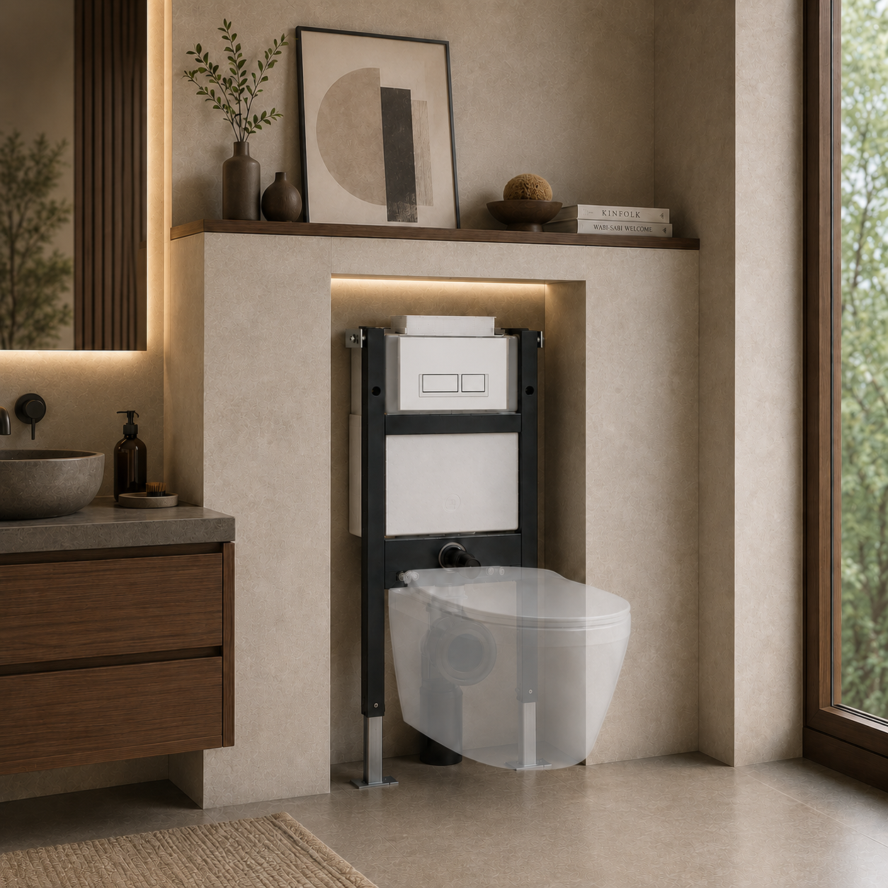 Conceal Cistern with Plate # Flush Plate_Chrome Rectangle Flush Buttons