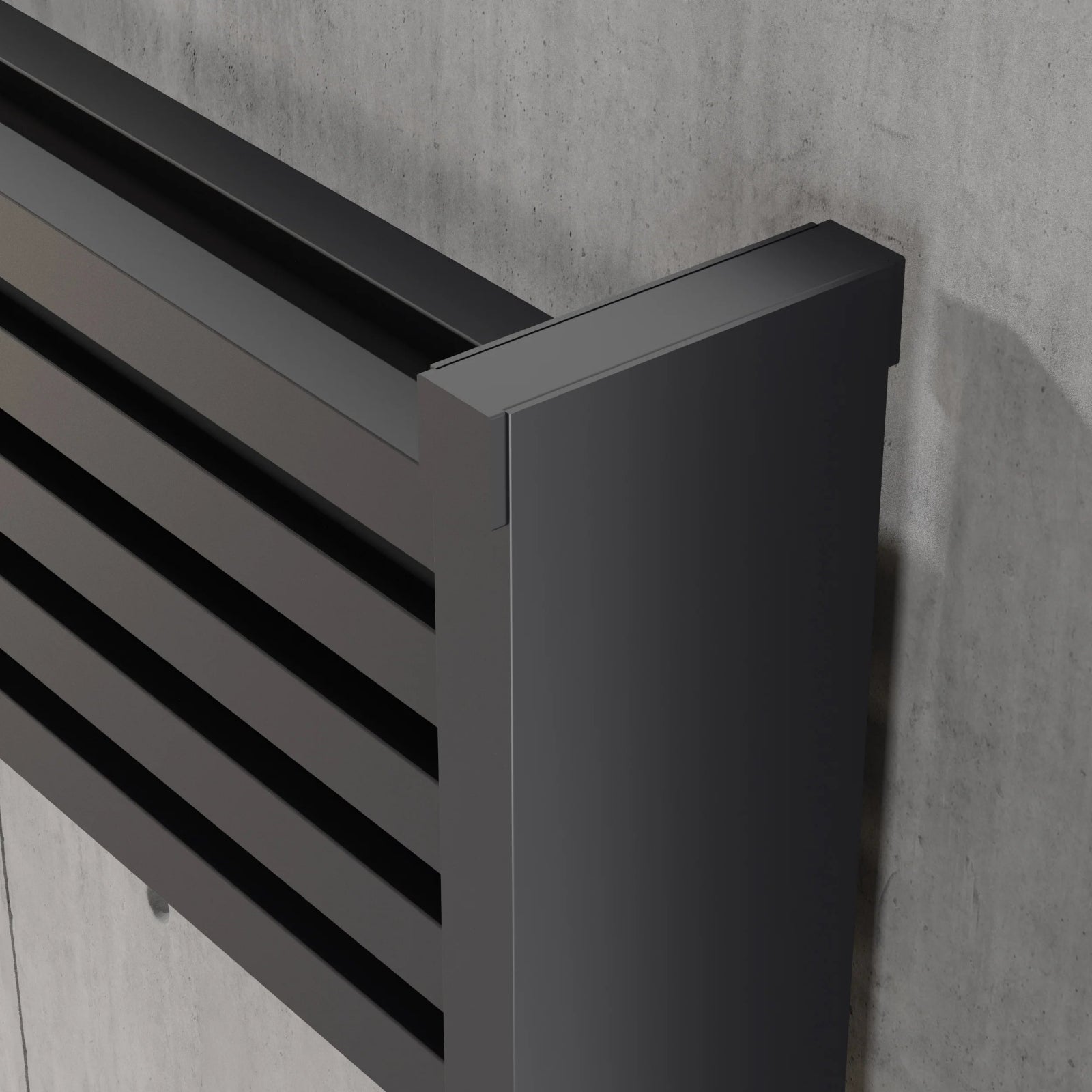 Kartell NOVA SCOTIA 420mm H x 1200mm W Grey Horizontal Aluminium Radiator - ALFLR-2-1210-GY