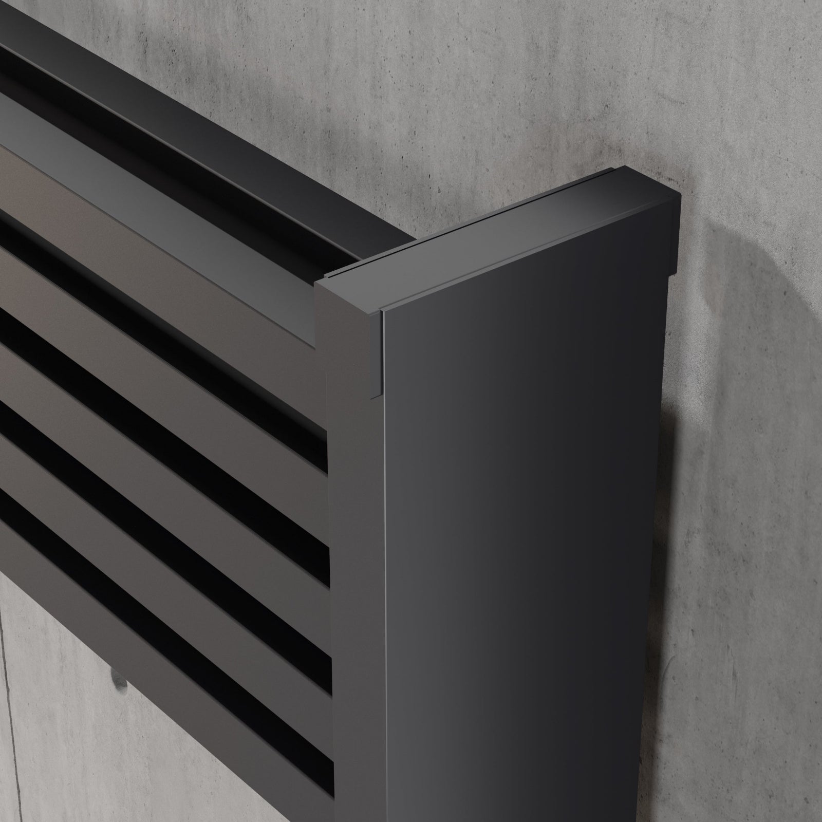 Kartell NOVA SCOTIA 420mm H x 800mm W Grey Horizontal Aluminium Radiator - ALFLR-2-810-GY
