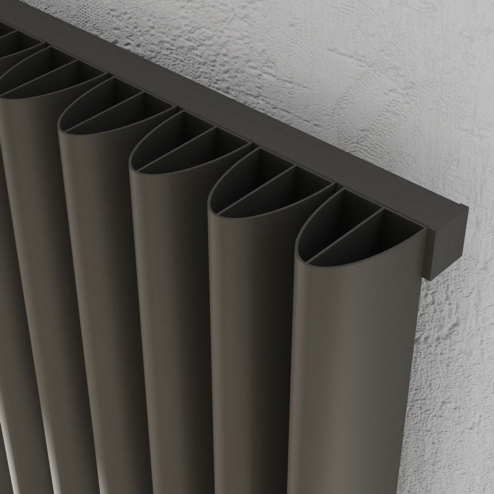 Kartell TORONTO 1775mm H x380mm W Grey Vertical Aluminium Radiator - ALRAD-1-1807-GY
