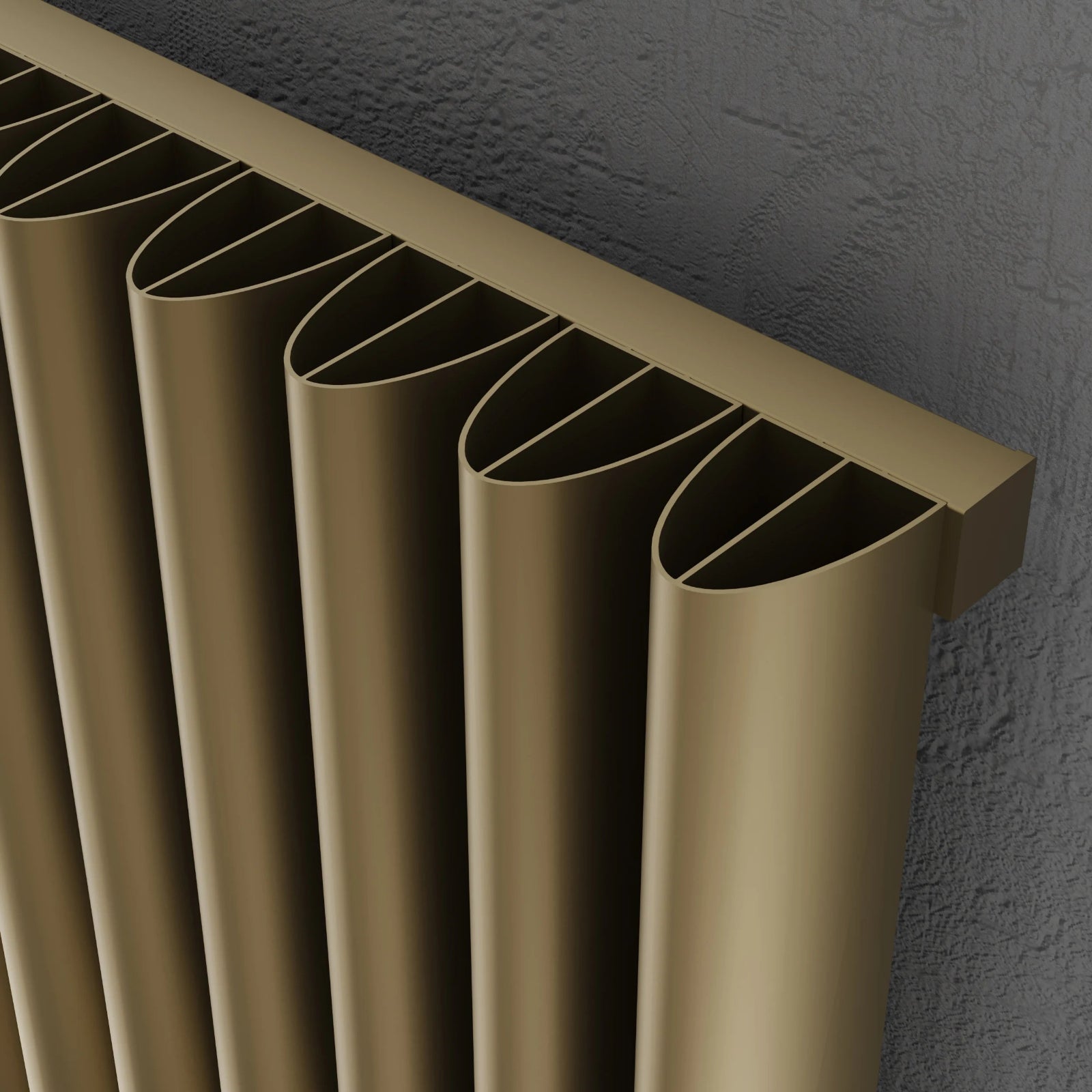 Kartell TORONTO 1775mm H x 600mm W Bronze Vertical Aluminium Radiator - ALRAD-1-1811-BZ