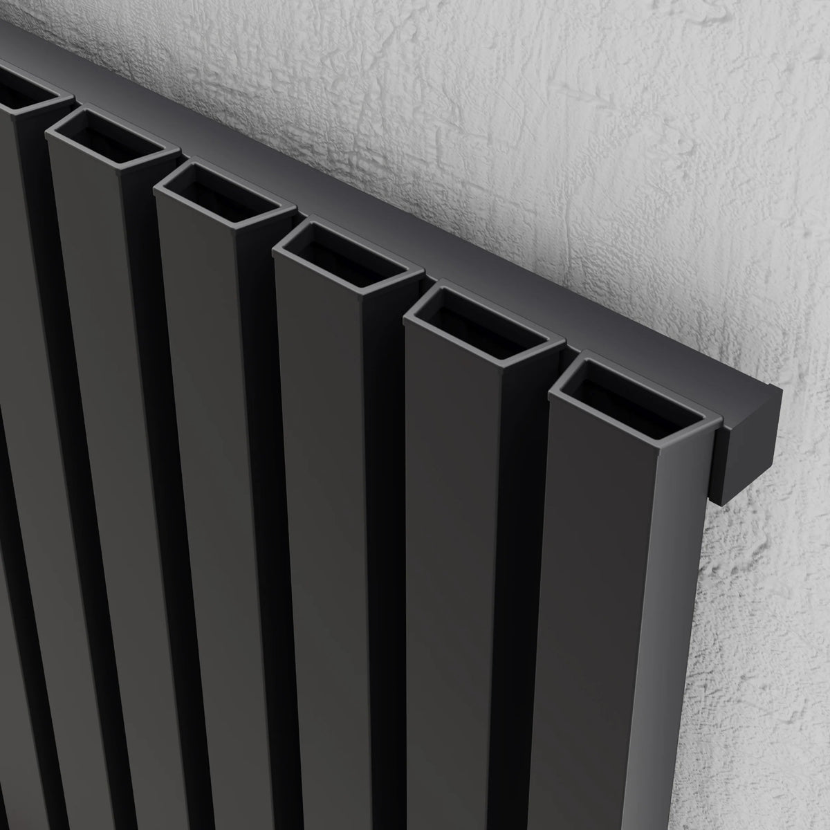 Kartell HAMILTON 1780mm H x 286mm W Grey Vertical Single Aluminium Radiator - ALRAD-12-1805-GY