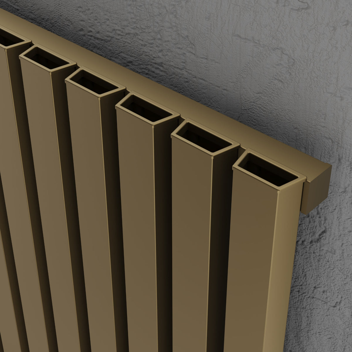 Kartell HAMILTON 580mm H x 404mm W Bronze Horizontal Single Aluminium Radiator - ALRAD-12-607-BZ