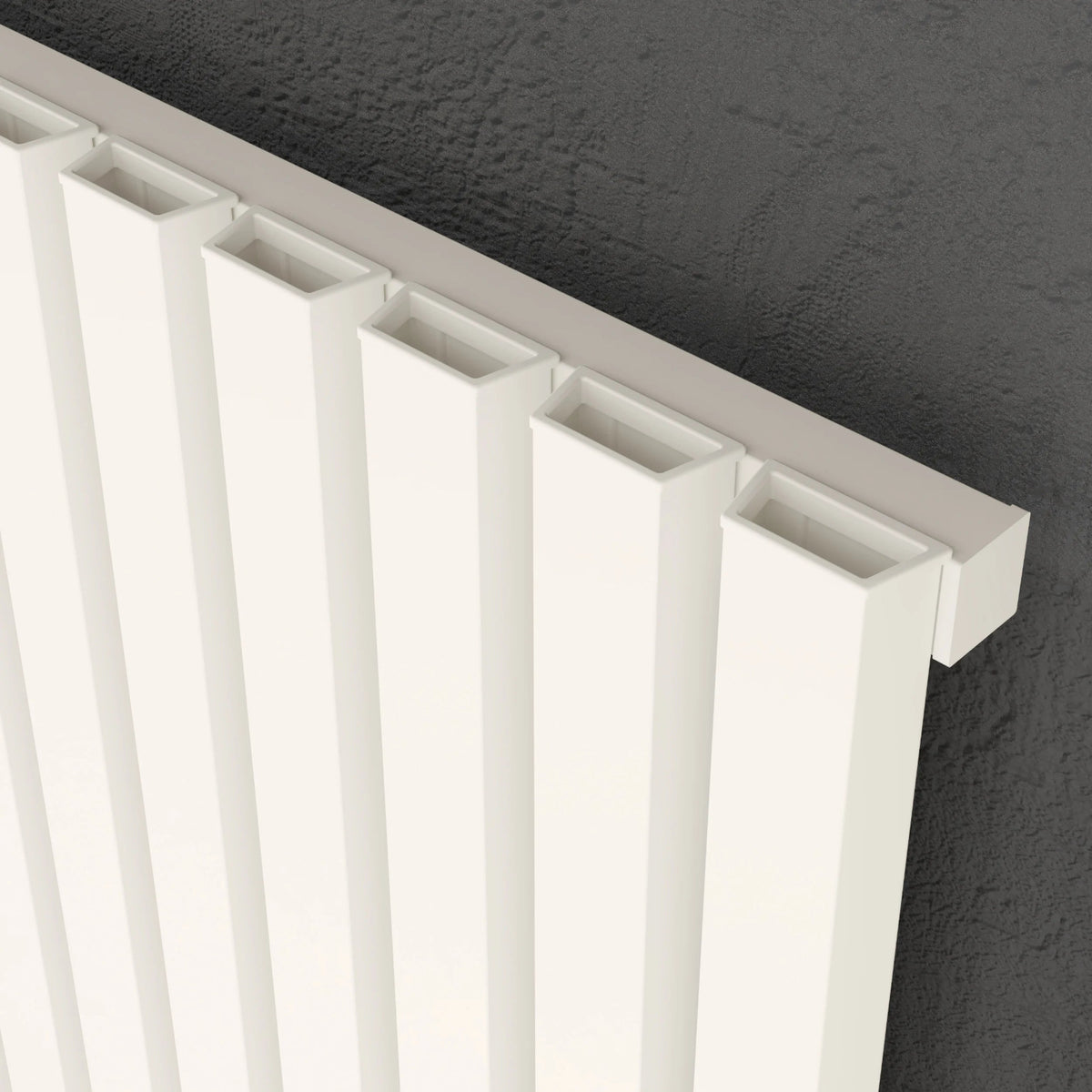 Kartell HAMILTON 580mm H x 404mm W White Horizontal Single Aluminium Radiator - ALRAD-12-607-WT