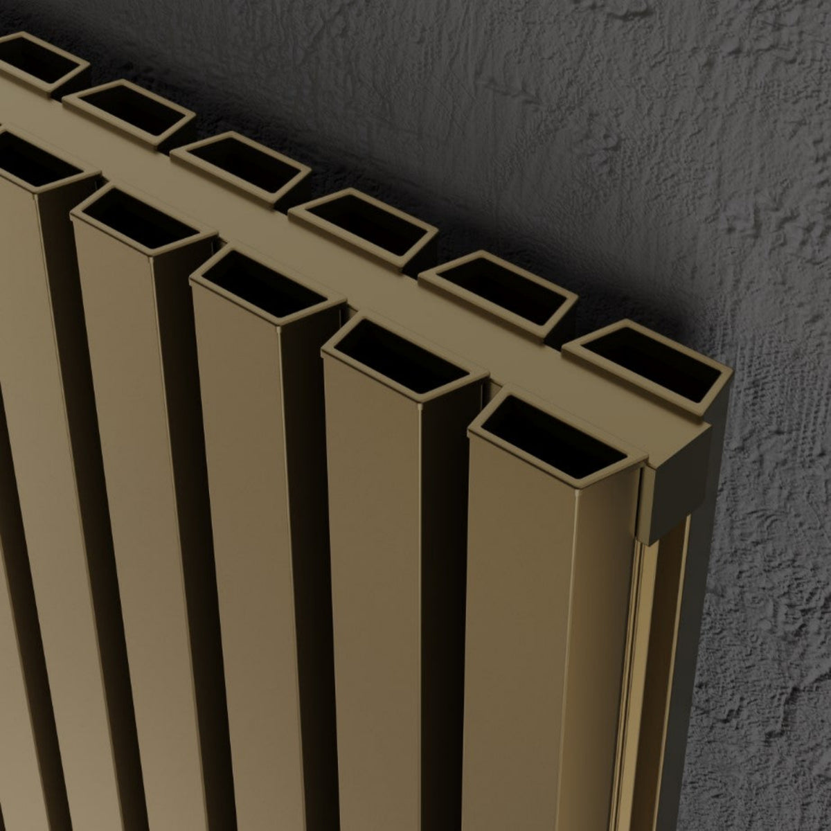 Kartell HAMILTON 1780mm H x 286mm W Bronze Vertical Double Aluminium Radiator - ALRAD-13-1805-BZ