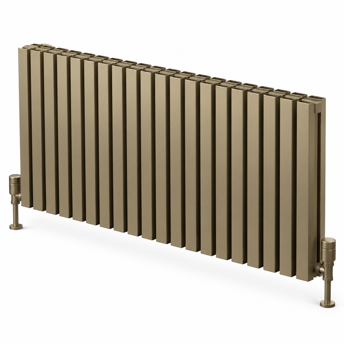 Kartell HAMILTON DOUBLE 580mm H x 581mm W Bronze Wall Mounted Horizontal Aluminium Radiator -ALRAD-13-610-BZ
