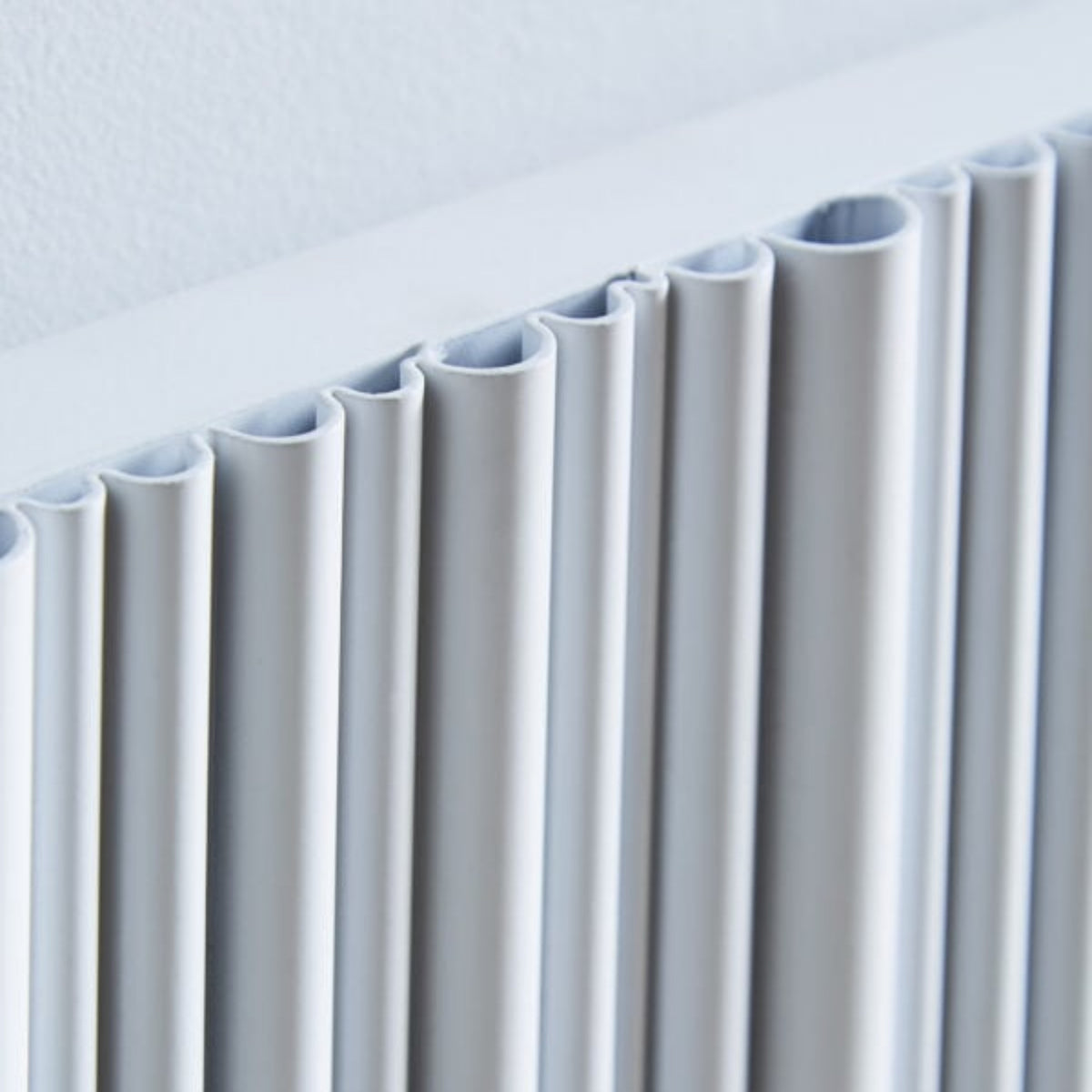 Kartell QUEBEC 1775mm H x 239mm W White Vertical Double Aluminium Radiator - ALRAD-6-1802-WT