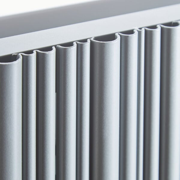 Kartell QUEBEC 1775mm H x 359mm W Grey Vertical Double Aluminium Radiator - ALRAD-6-1803-GY