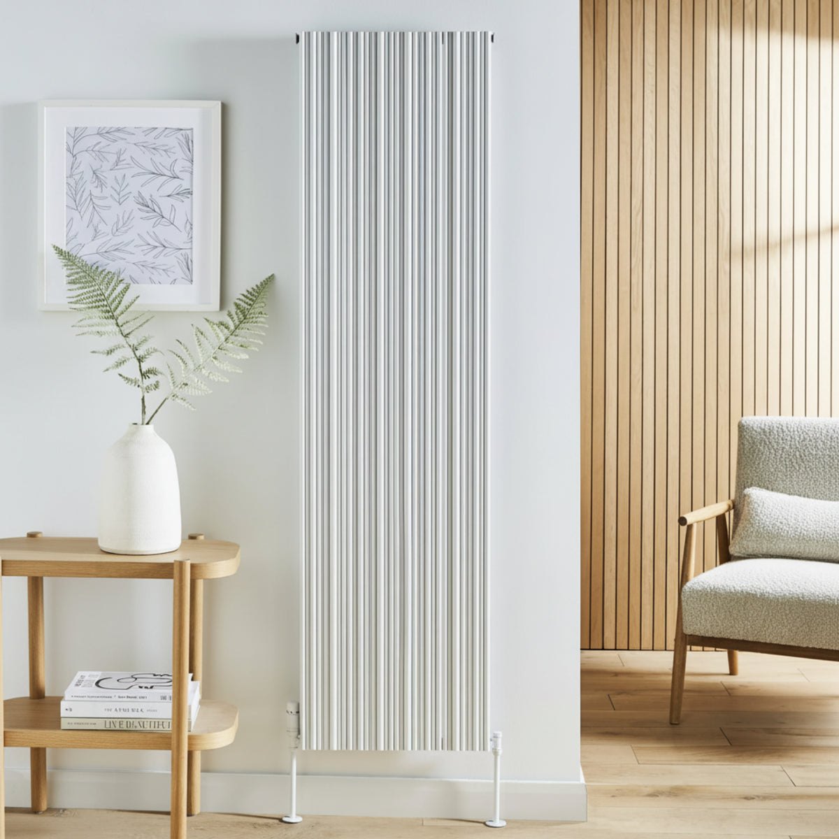 Kartell QUEBEC 1775mm H x 479mm W White Vertical Double Aluminium Radiator - ALRAD-6-1804-WT
