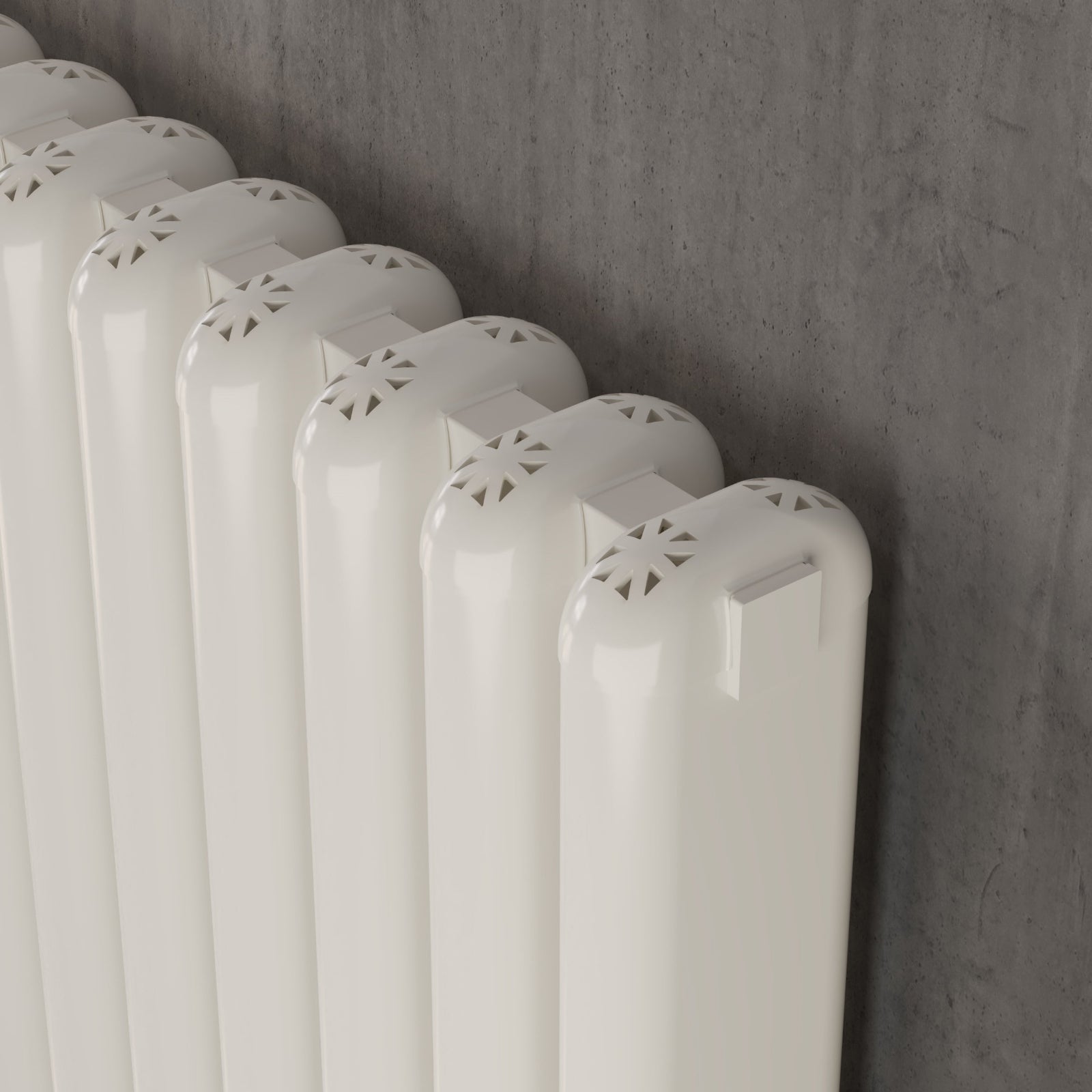 Kartell CALGARY 1800mm H x 280mm W White Vertical Aluminium Radiator - ALRAD-7-1805-WT