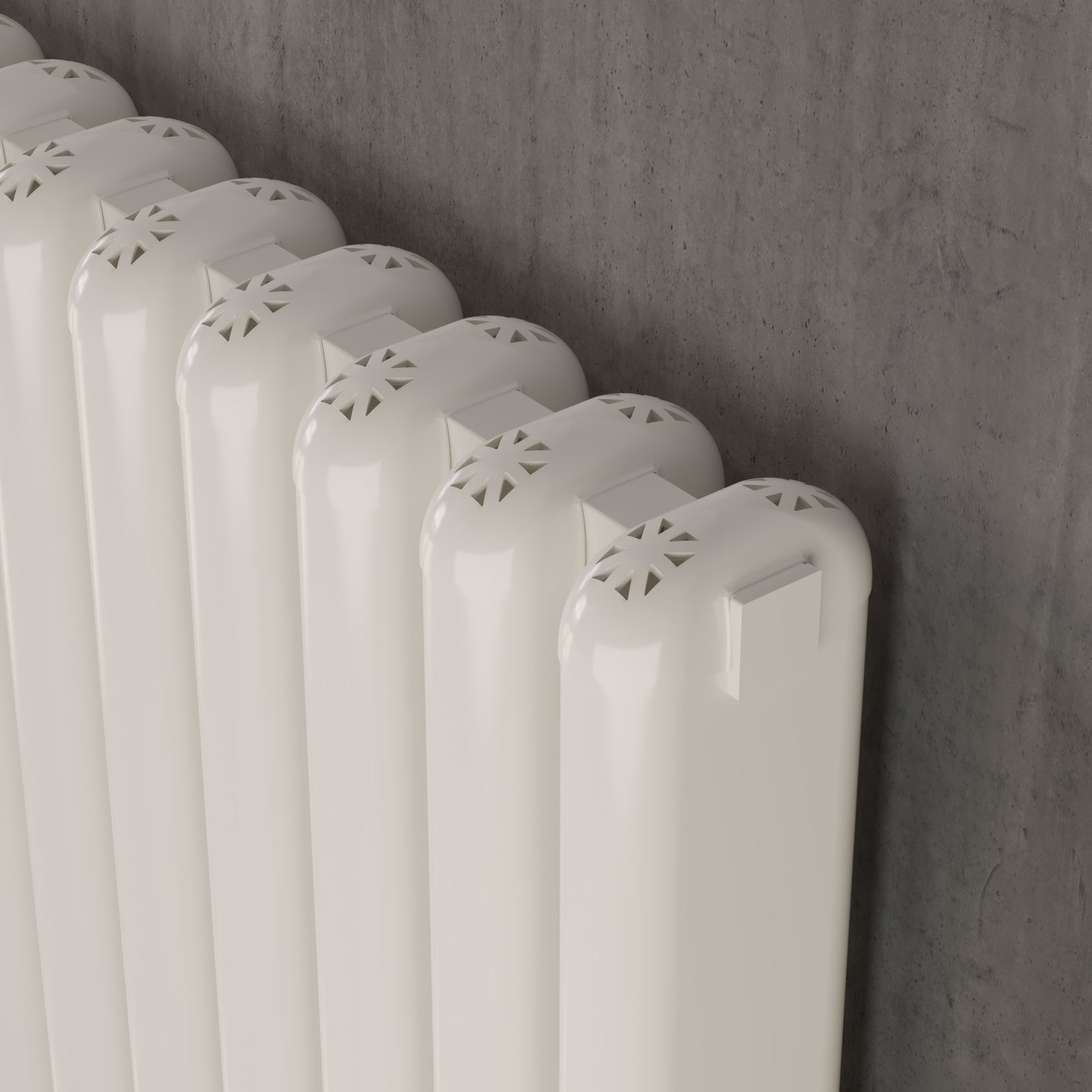 Kartell CALGARY 600mm H x 1000mm W White Horizontal Aluminium Radiator - ALRAD-7-617-WT