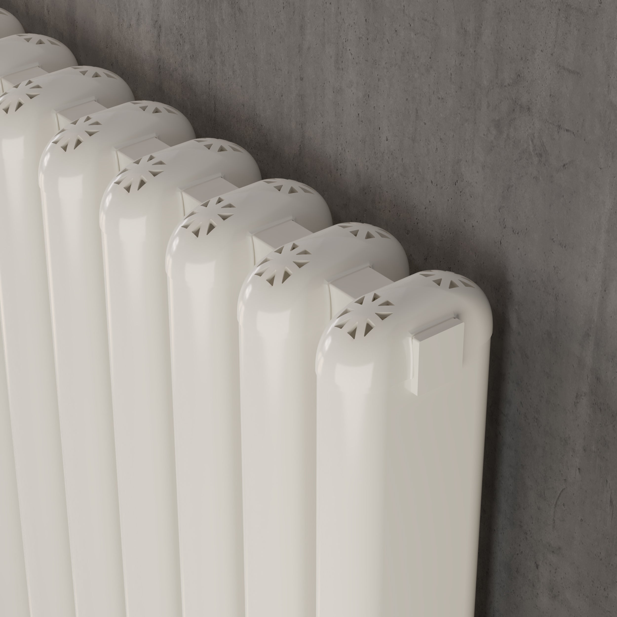 Kartell CALGARY 600mm H x 1000mm W White Horizontal Aluminium Radiator - ALRAD-7-617-WT