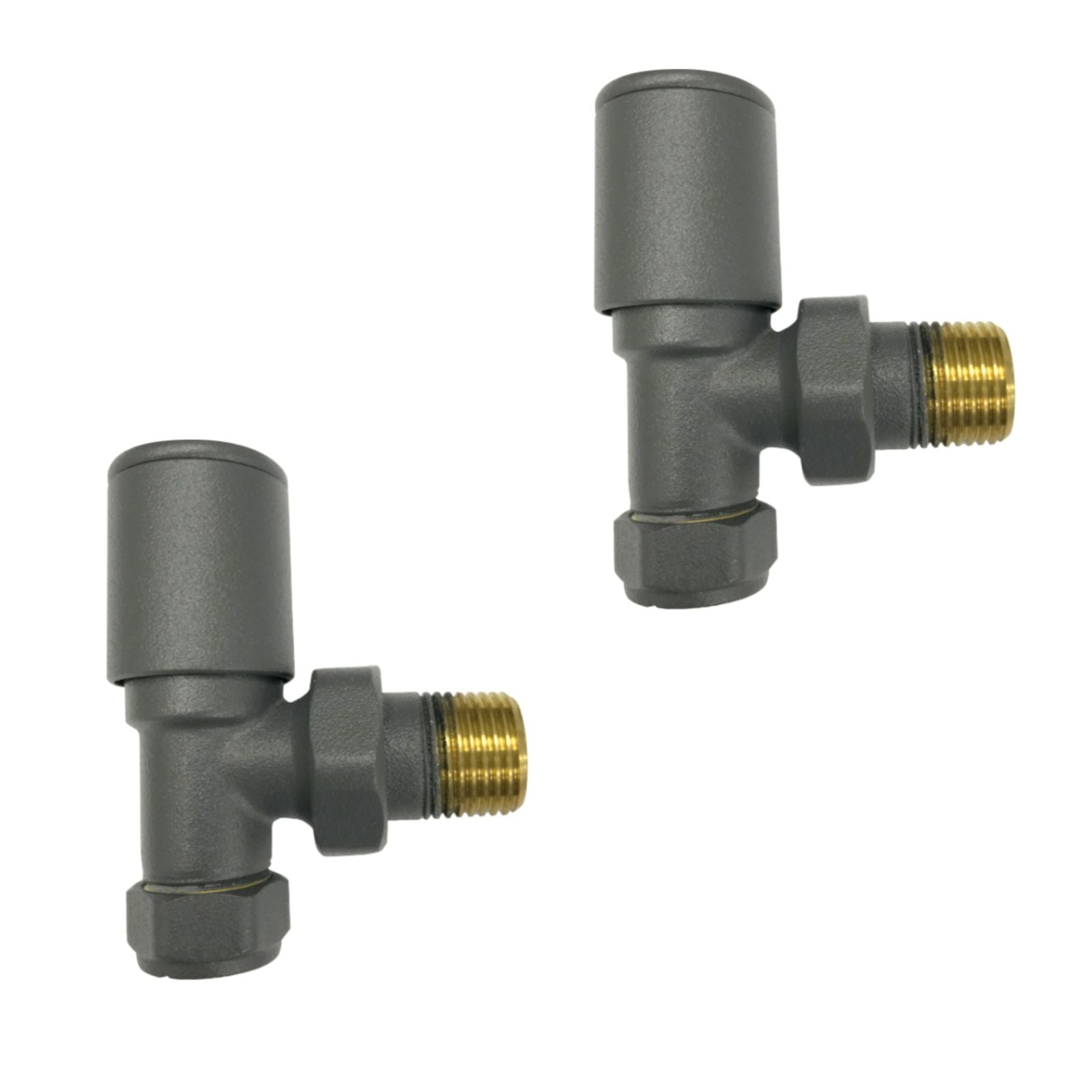 Kartell 15mm Angled Anthracite Radiator Valve 15mm (Pair) - ANTH-ANG