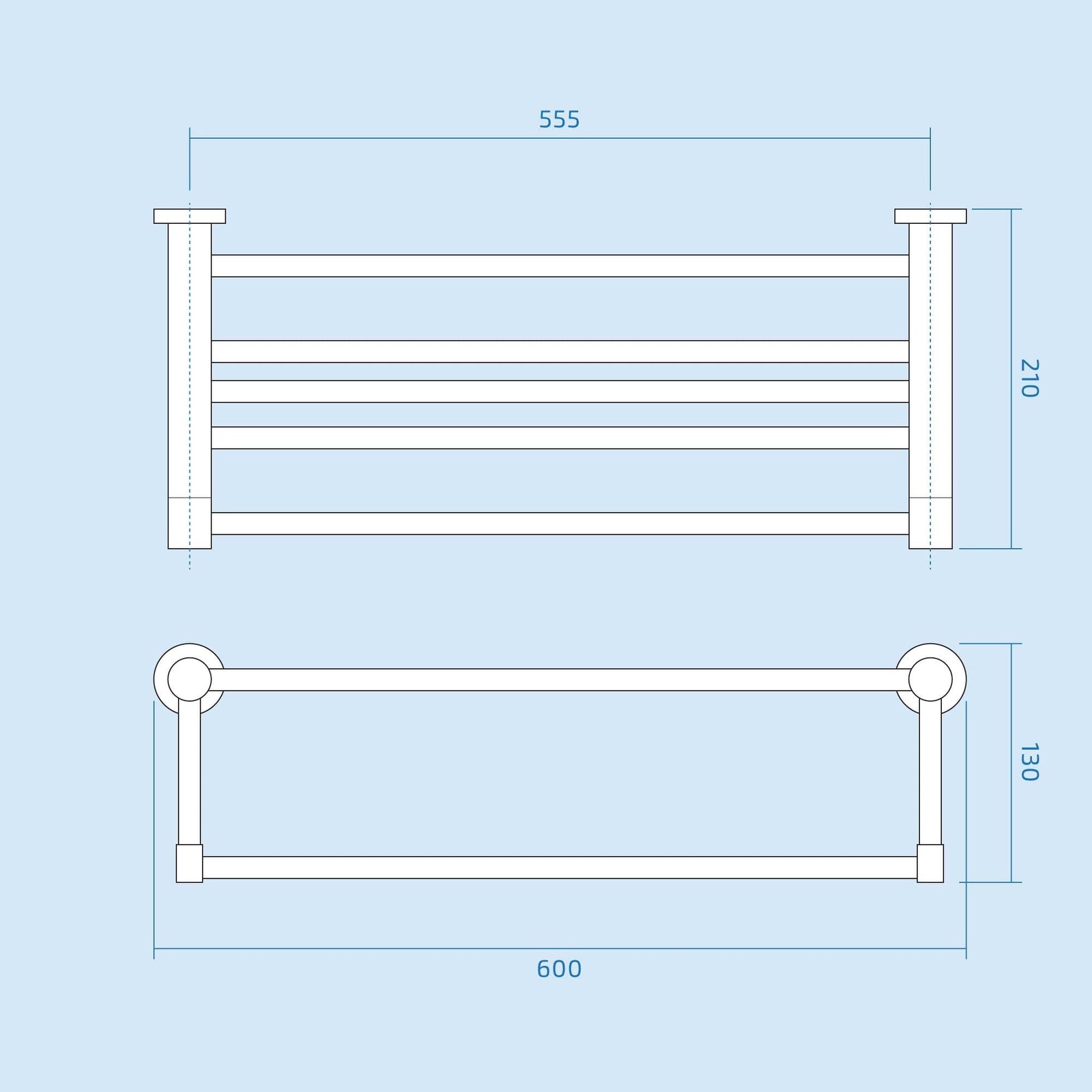 Towel Rail & Rack Chrome