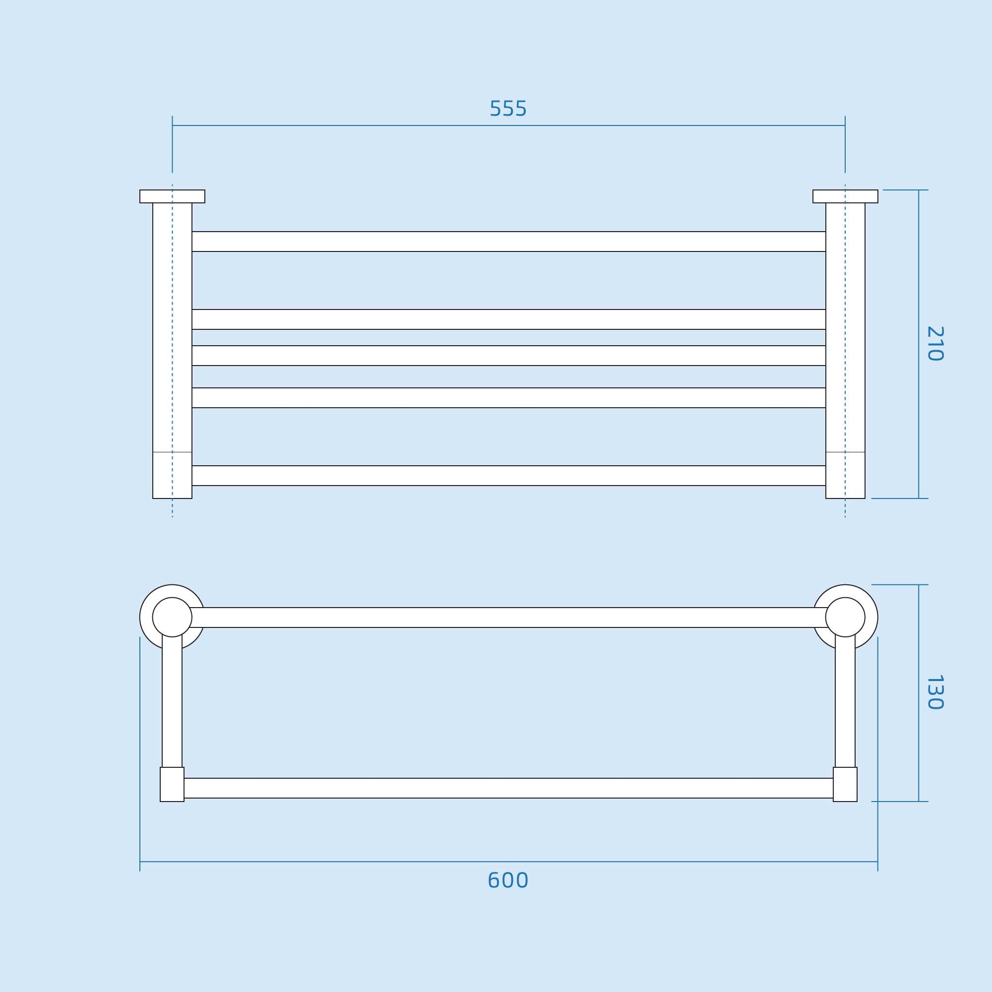 Towel Rail & Rack Chrome