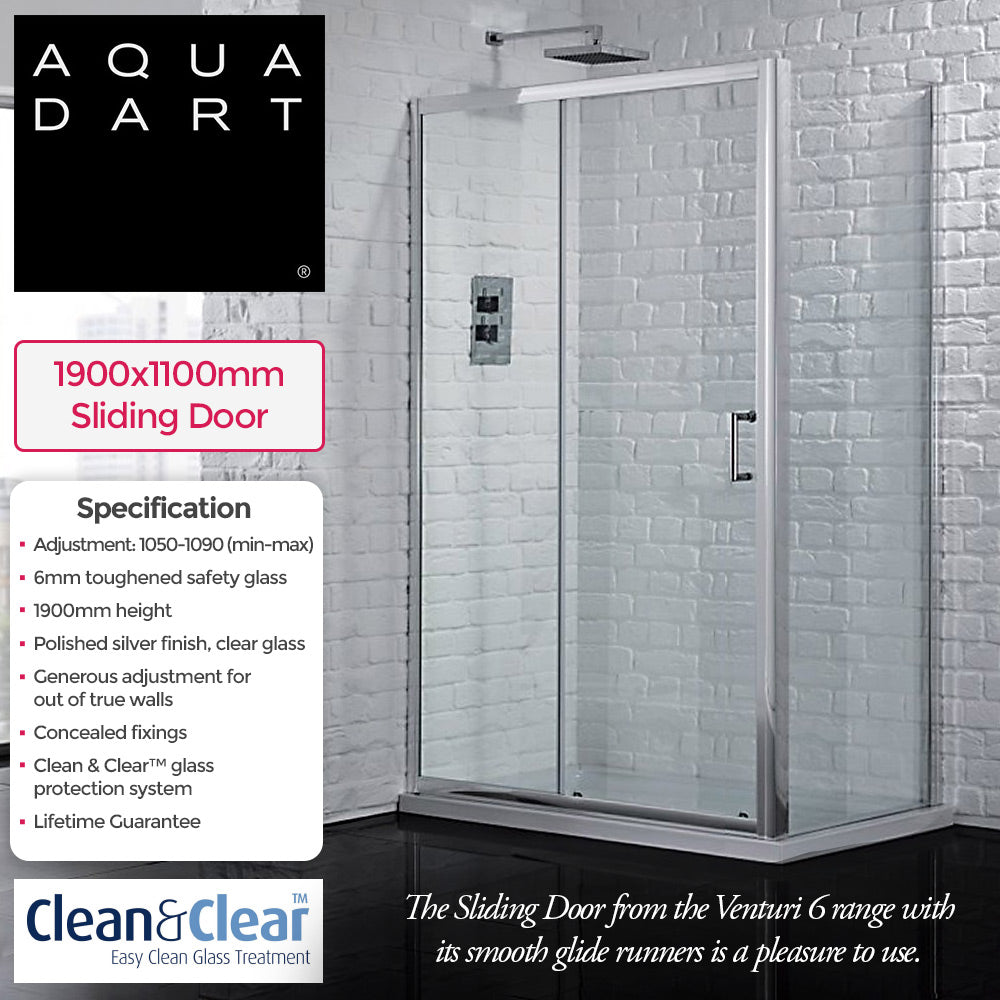 Aquadart Venturi 6 1100mm slider Door