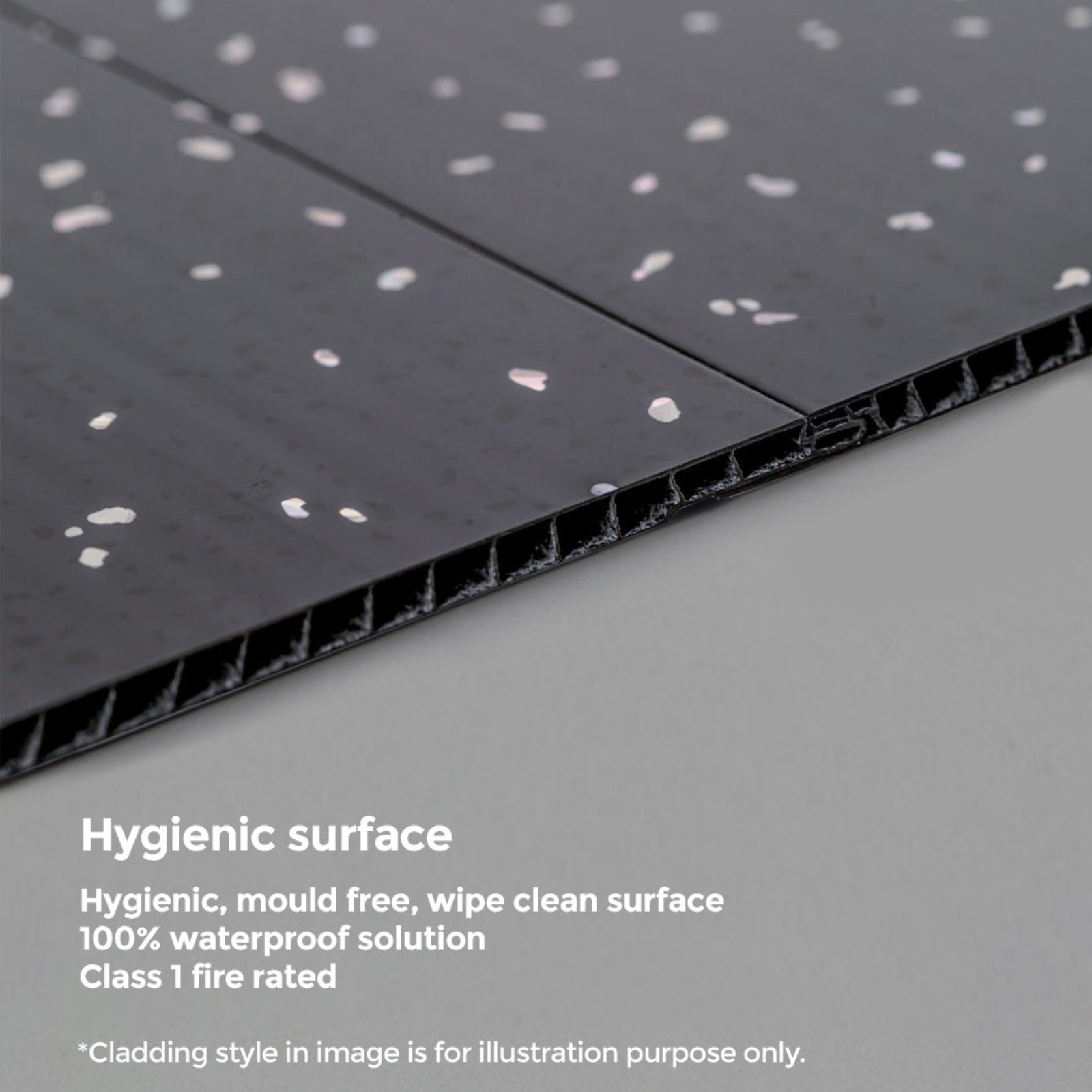 White Galaxy Atlantia Gloss PVC Ceiling/Shower Wall Panel 250mm X 2700mm X 5mm