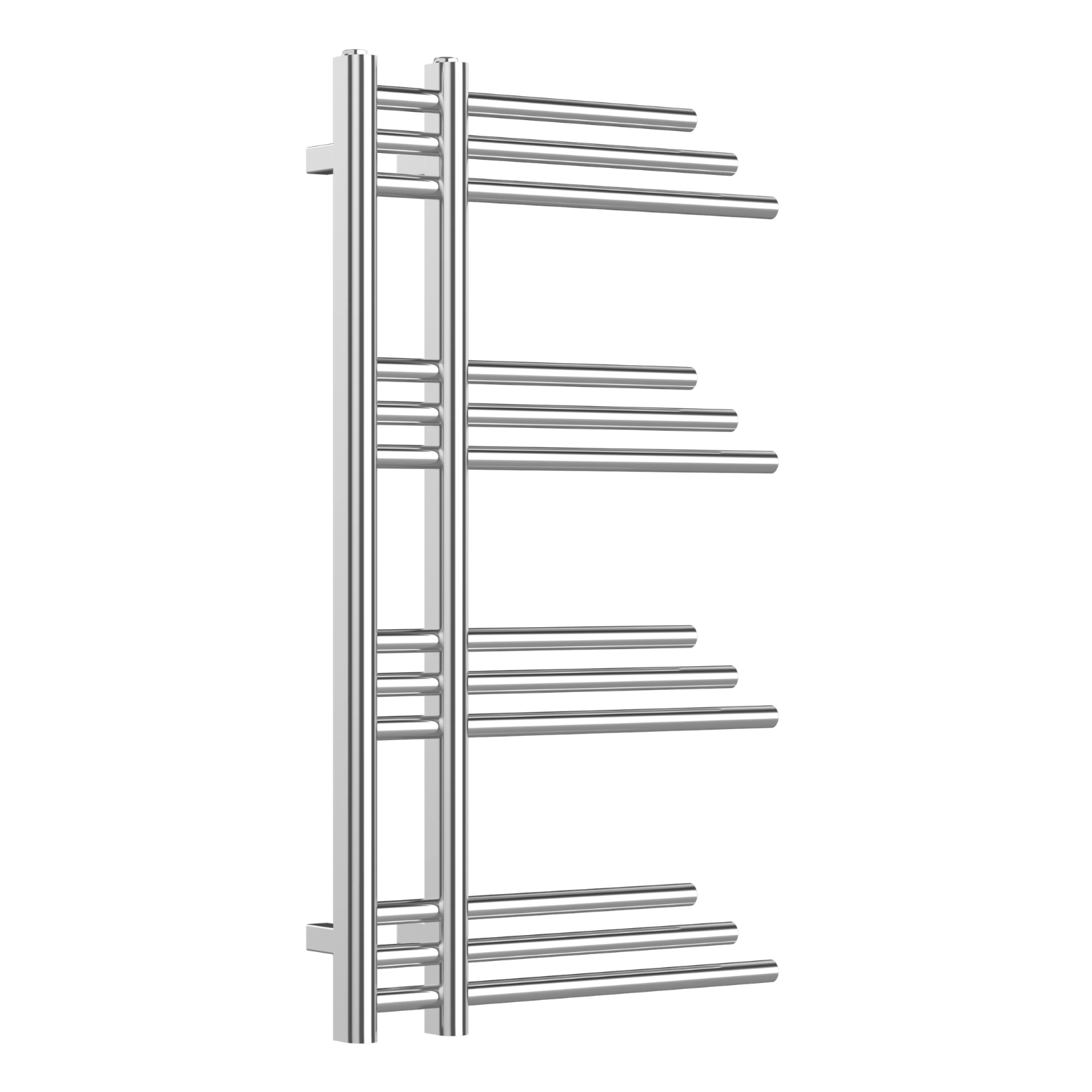 Kartell New York Design 900mm H x 500mm W Chrome Vertical Designer Towel Rail - JFK