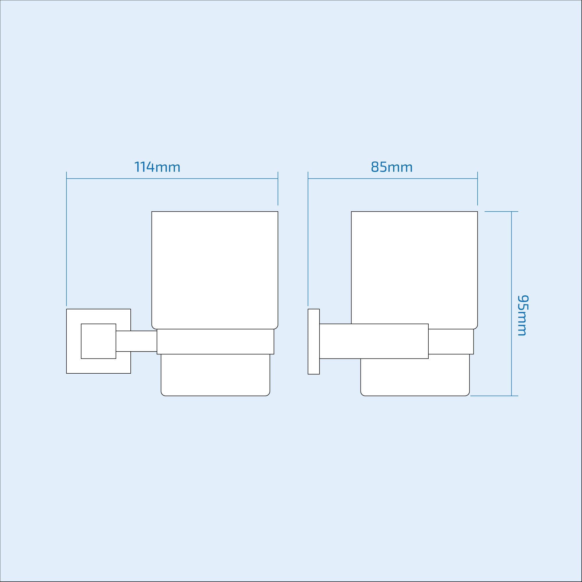 Modern Chrome Single Wall Mounted Round Tumbler Holder