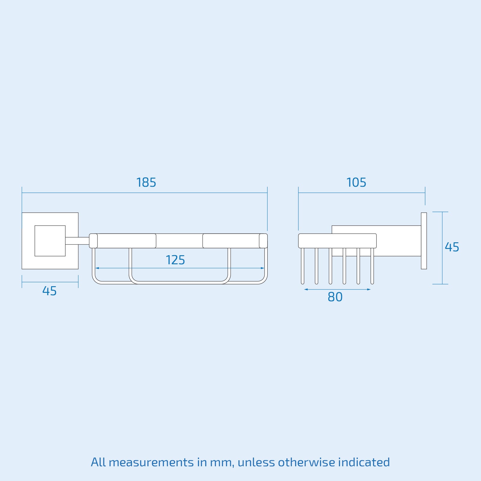 Square Soap Dish And Holder Matte Black