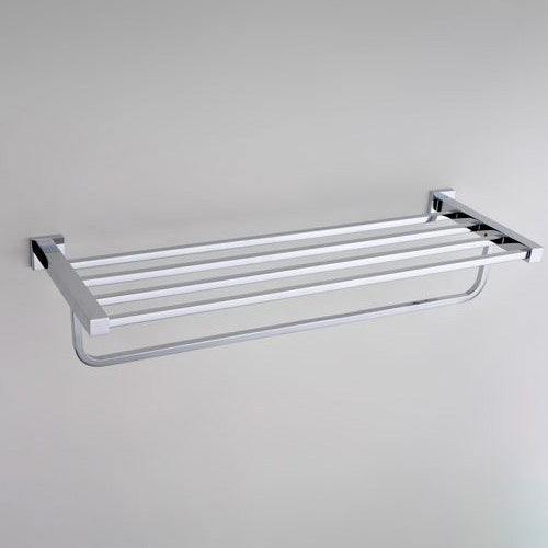Square Shelf & Towel Rail Rack Chrome