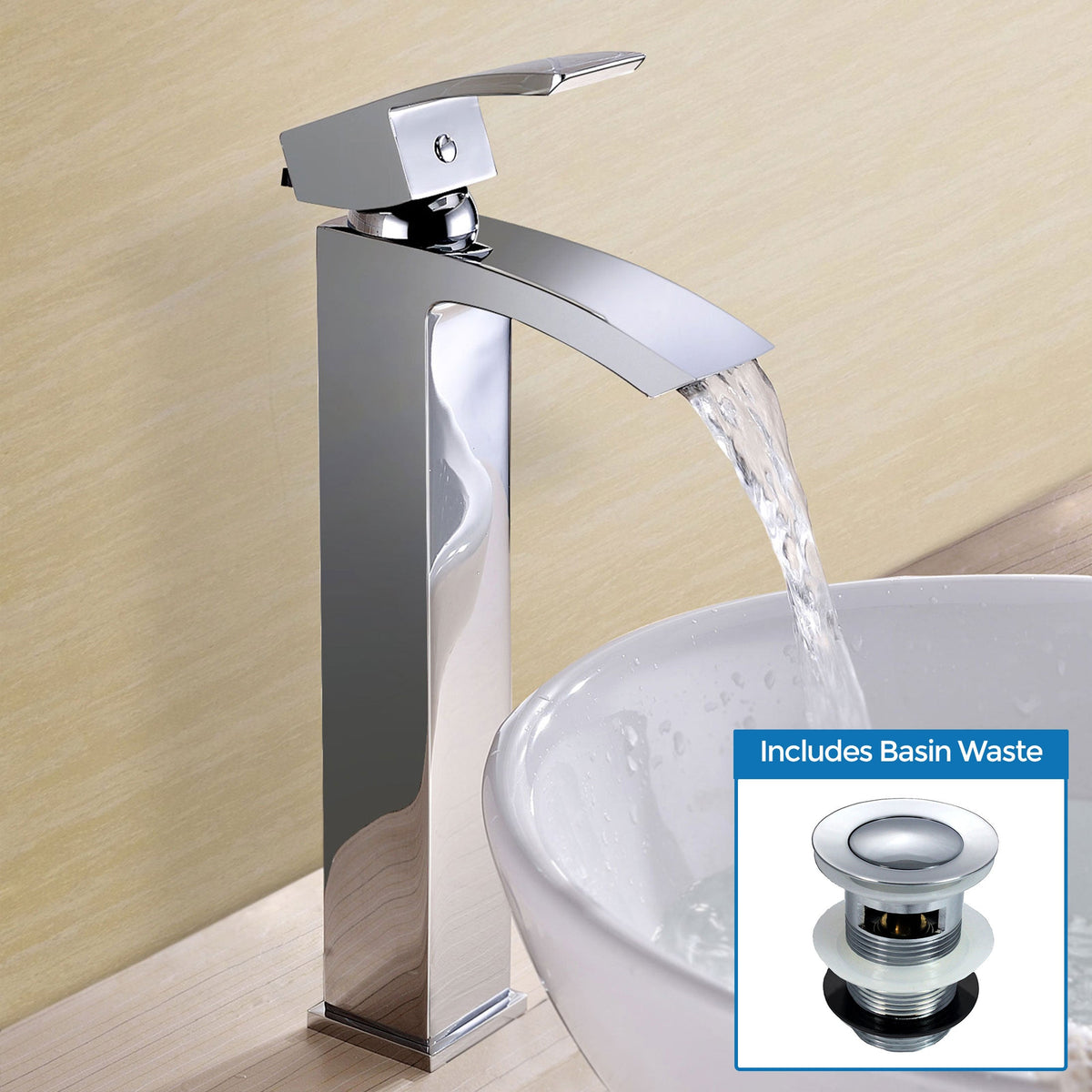 Chrome Tap # Option_Basin Tap & Slotted Waste
