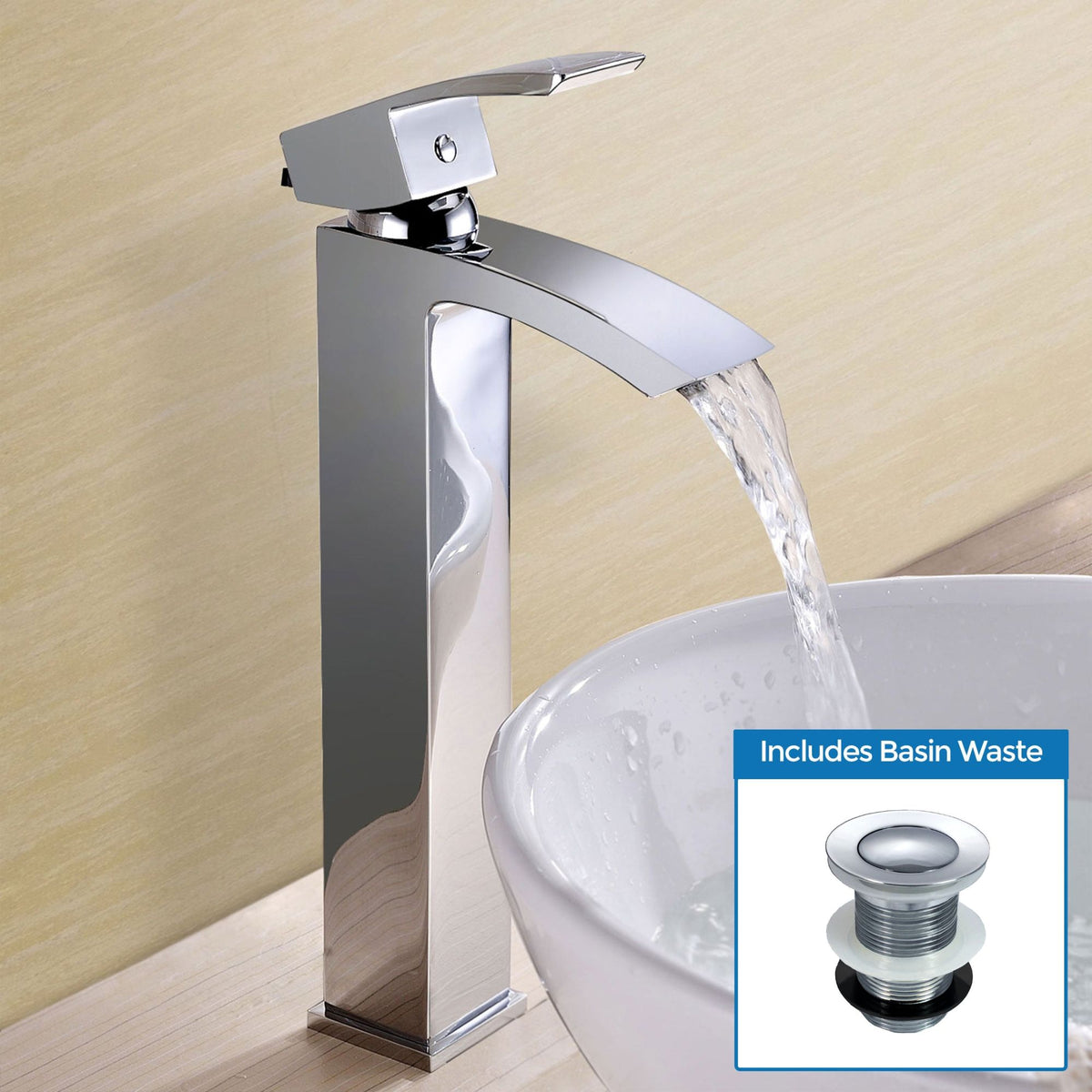 Chrome Tap # Option_Basin Tap & Unslotted Waste