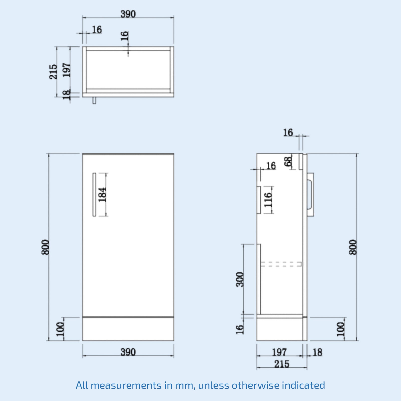 Nanuya Freestanding Grey Cloakroom 400 mm Basin Vanity Unit
