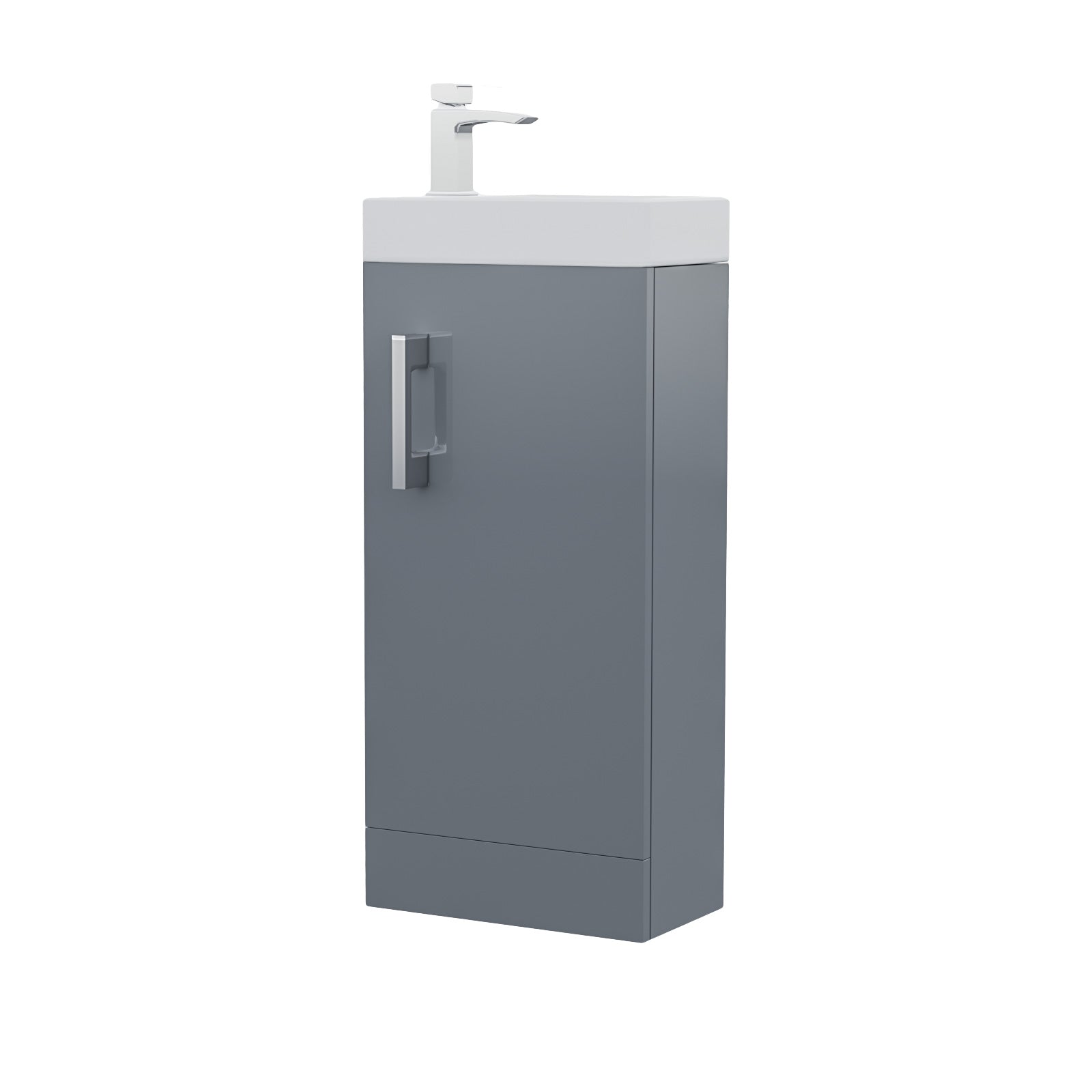Nanuya Freestanding Grey Cloakroom 400 mm Basin Vanity Unit