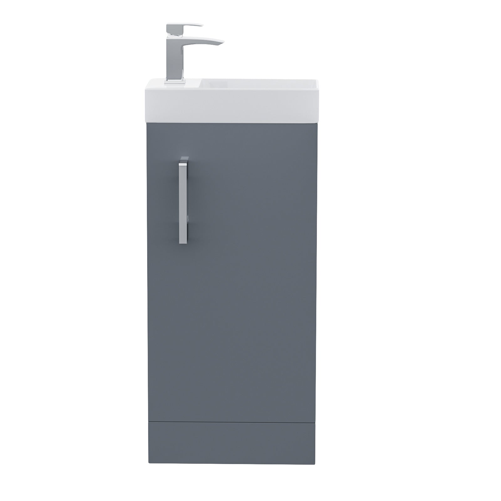 Nanuya Freestanding Grey Cloakroom 400 mm Basin Vanity Unit