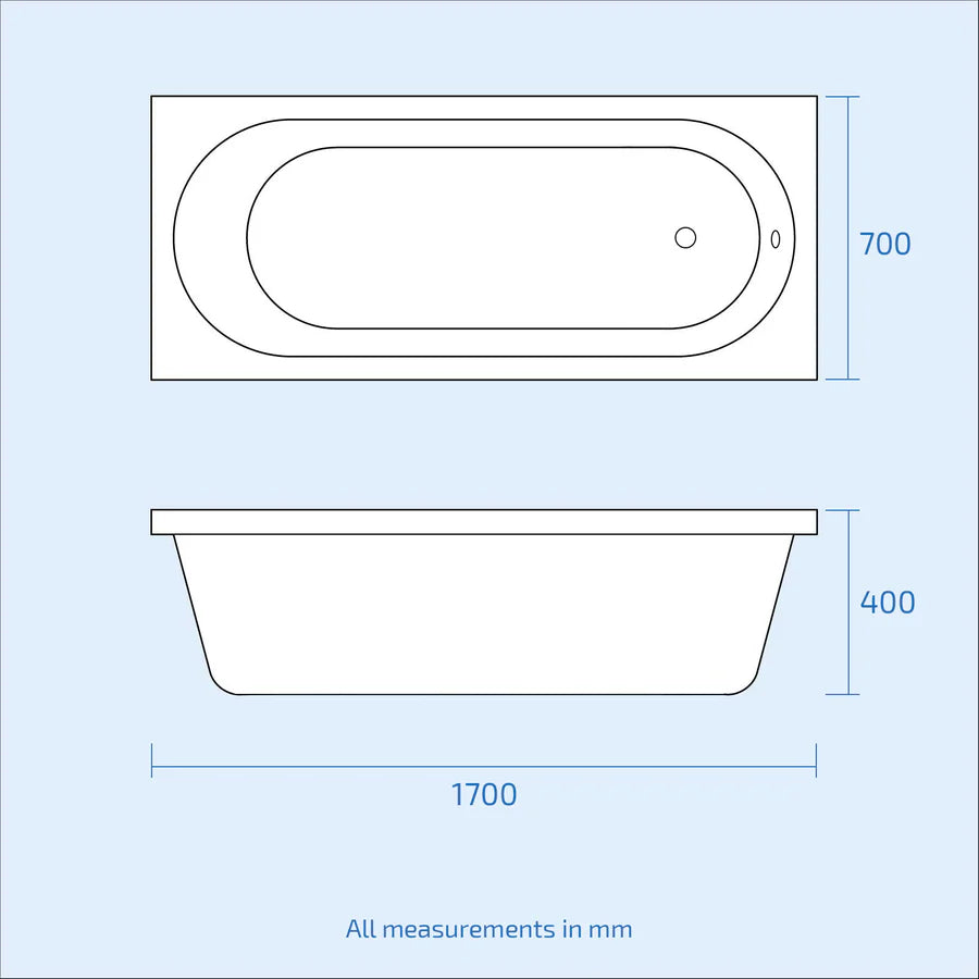 Nanuya 500mm White Basin Vanity, Square Rimless Close Coupled Toilet And Bath
