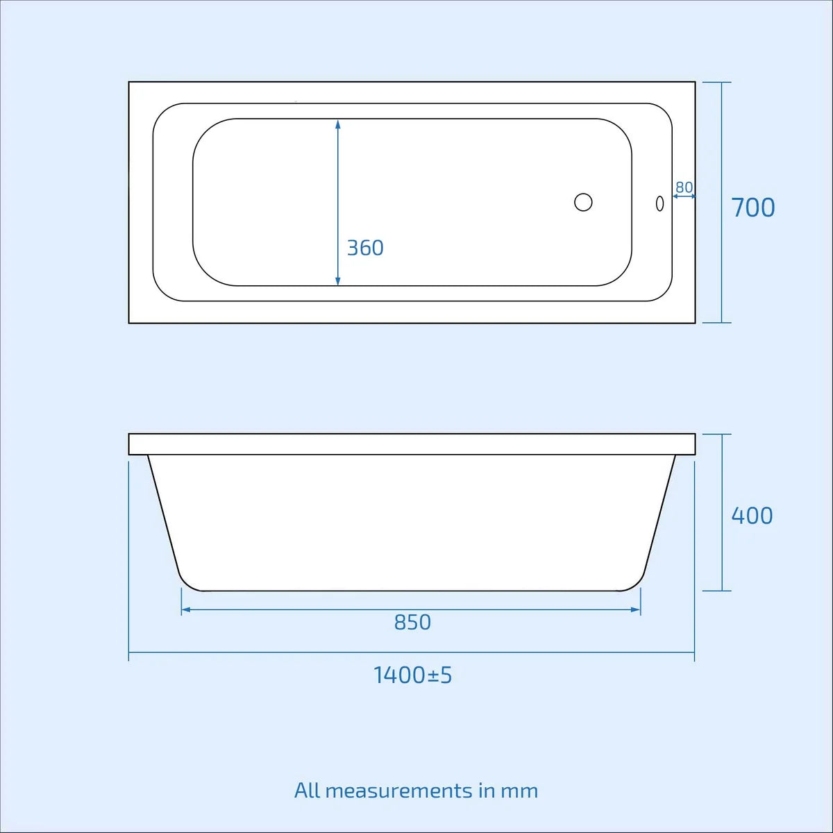Bathroom Suite 1400mm Square Bathtub With 450mm Freestanding Vanity and Toilet