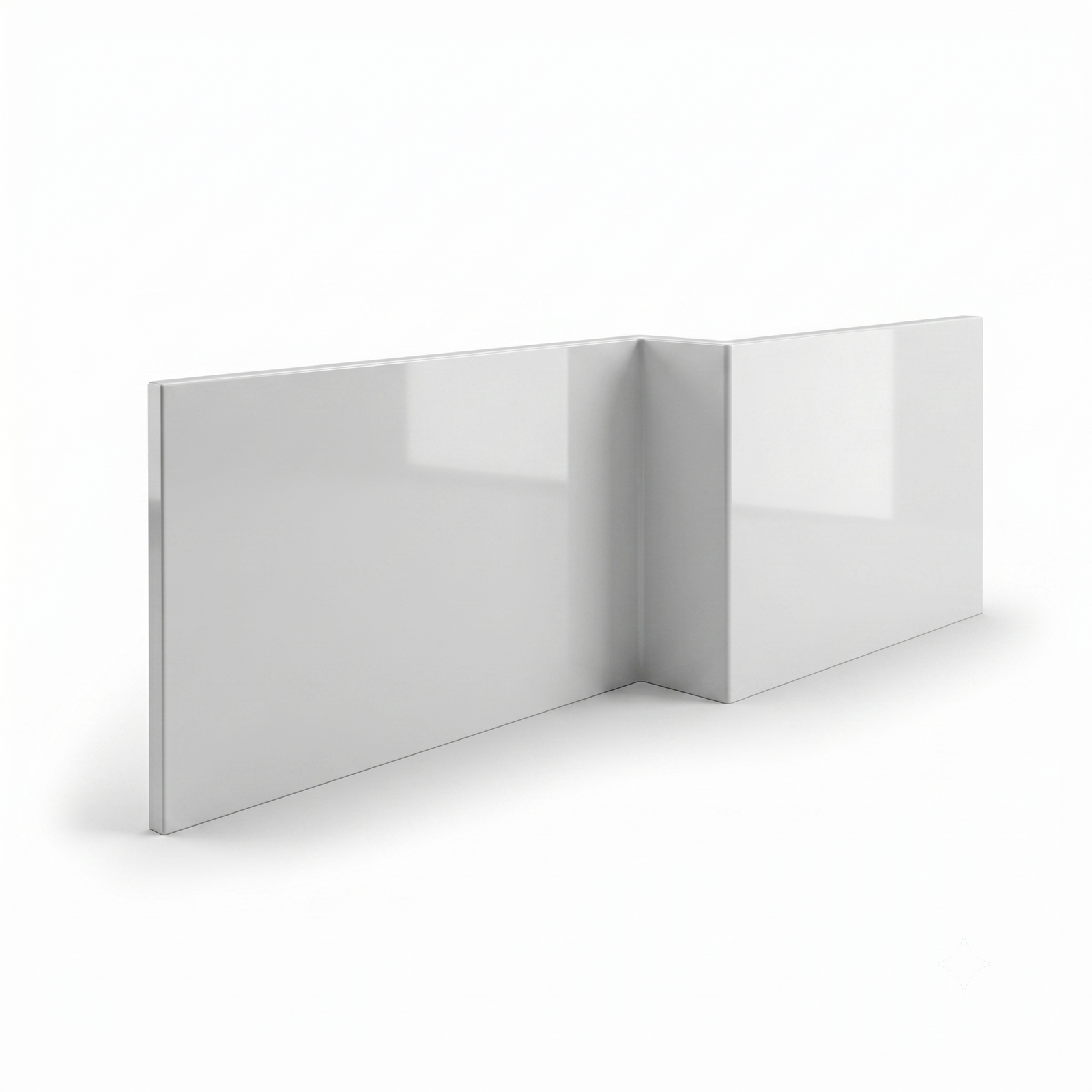 Kartell Elite L-Shaped Bath Front Panel 520mm H x 1500mm W - White