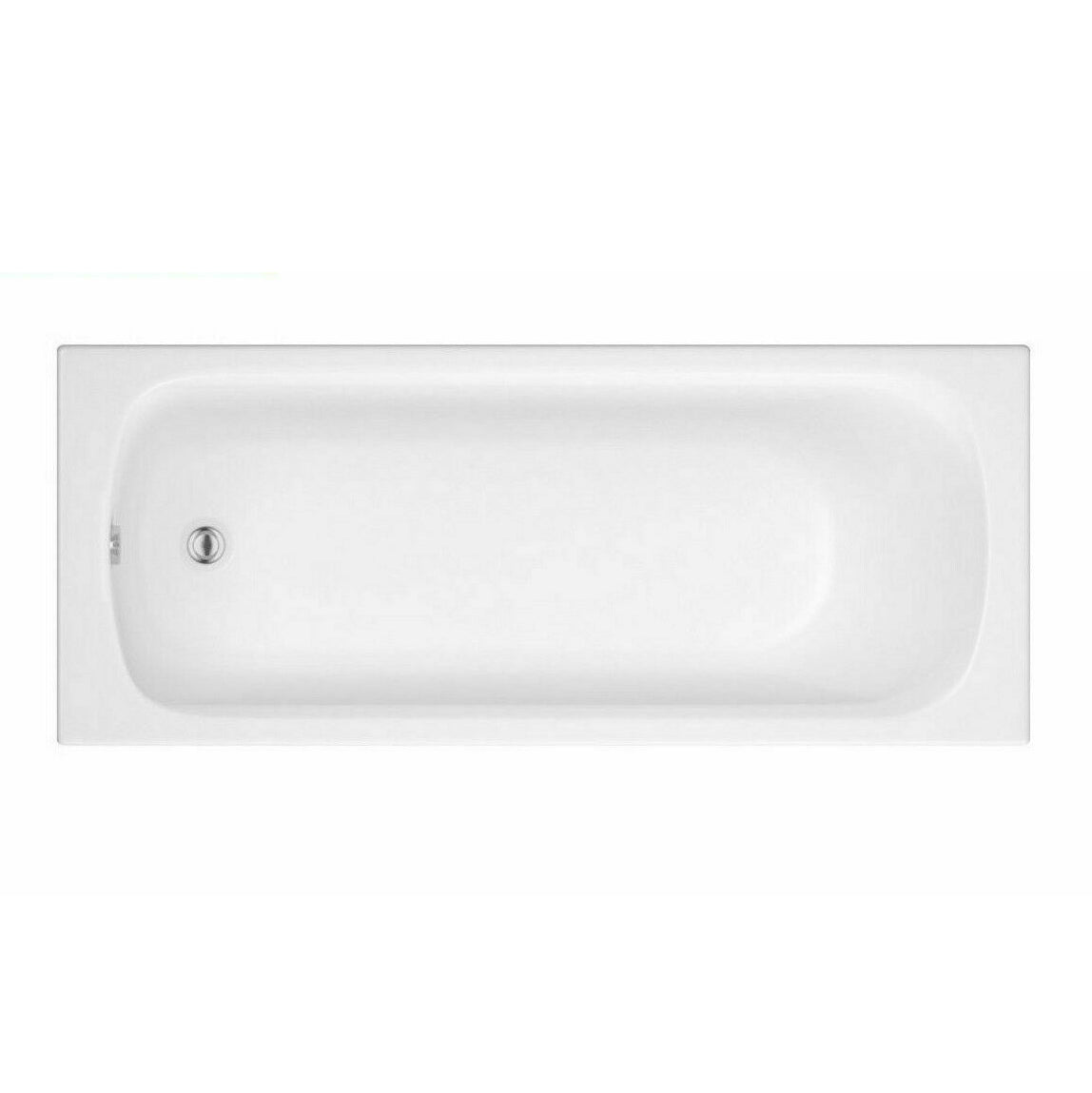 Kaif 1600 x 700mm Standard Round Single Ended Bath & Leg Set White
