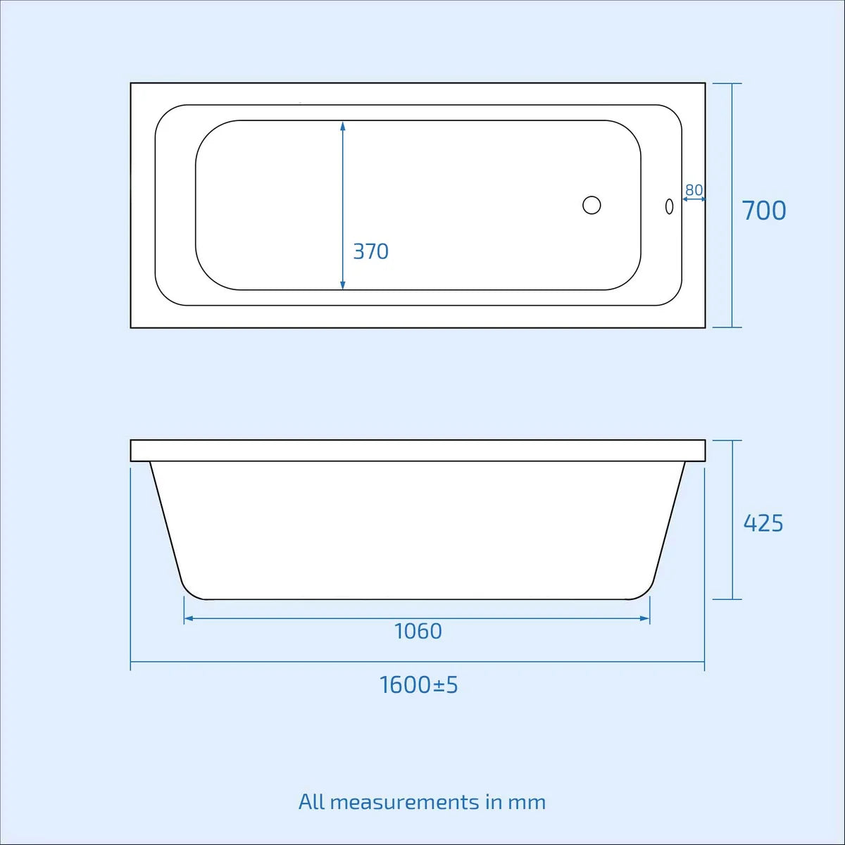 Bathroom Suite 1600mm Square Bathtub With Panel, Vanity and Toilet With Bath Filler