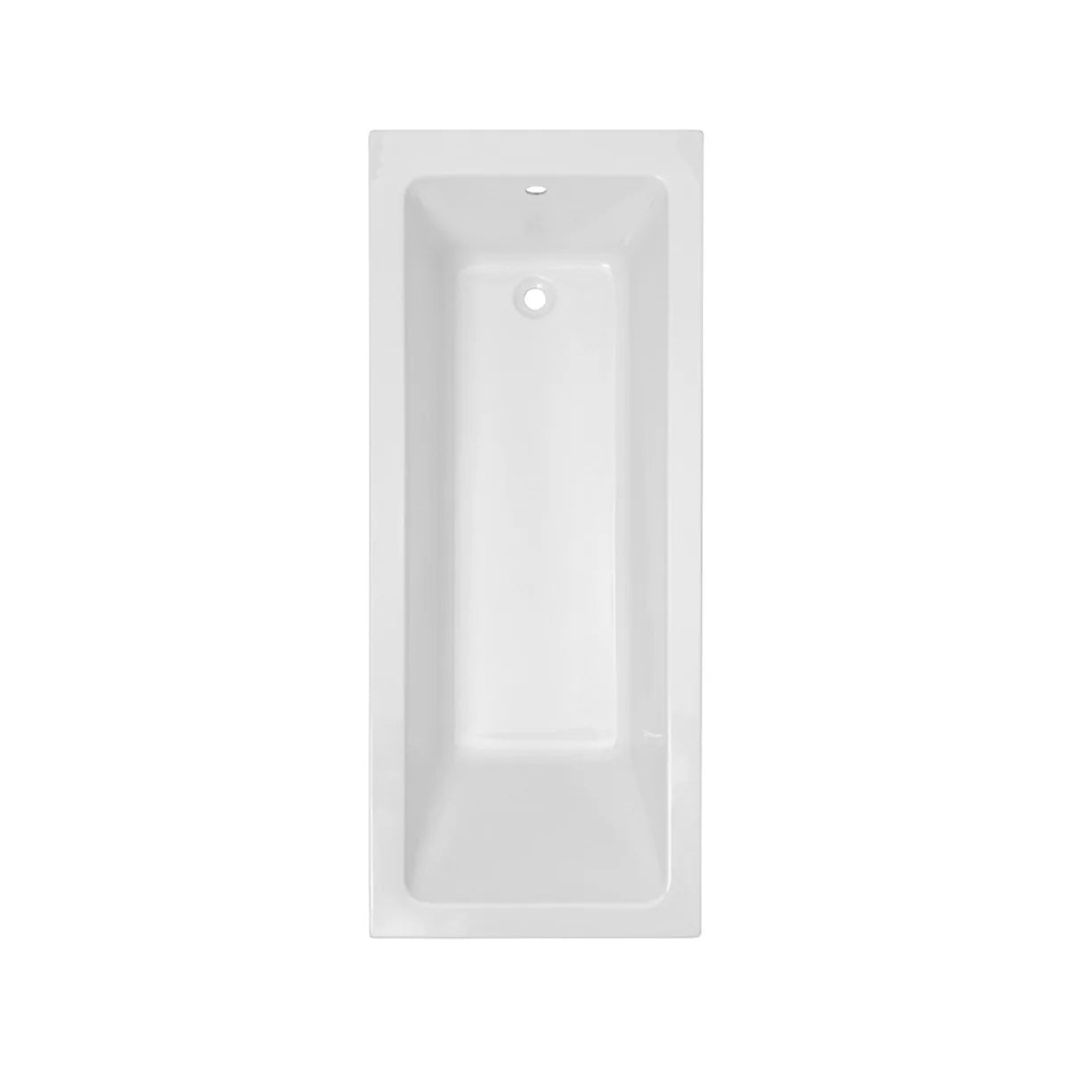 1500mm x 700mm Standard Square Single Ended Bath With Legs White