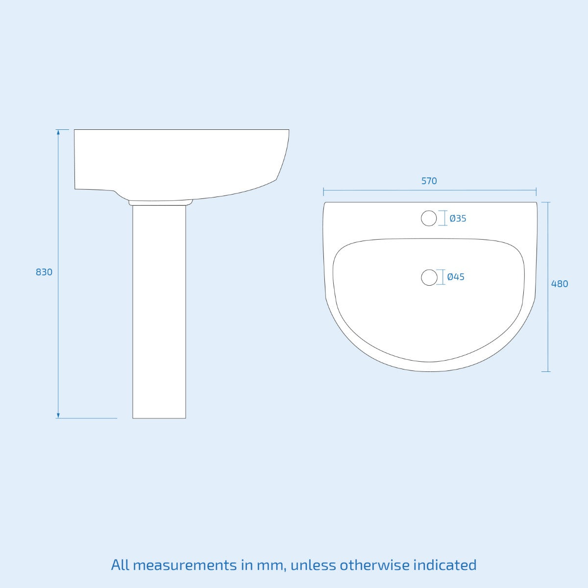 White Pedestal Basin Toilet 1700 Bath Tap and Front Panel Set