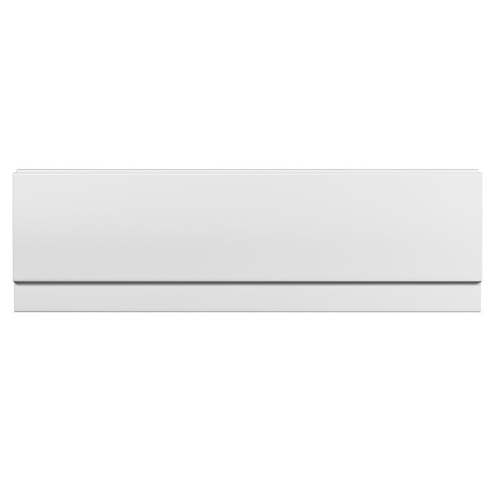 White Zelora Bathroom Modern 1700mm X 510mm Acrylic Standard Front Bath Panel
