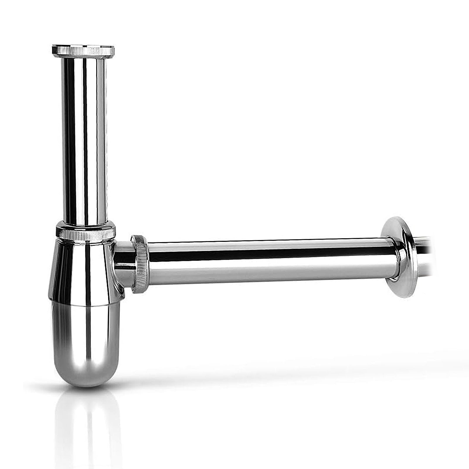 Bathroom Standard Basin Sink Chrome Round Bottle Trap Waste