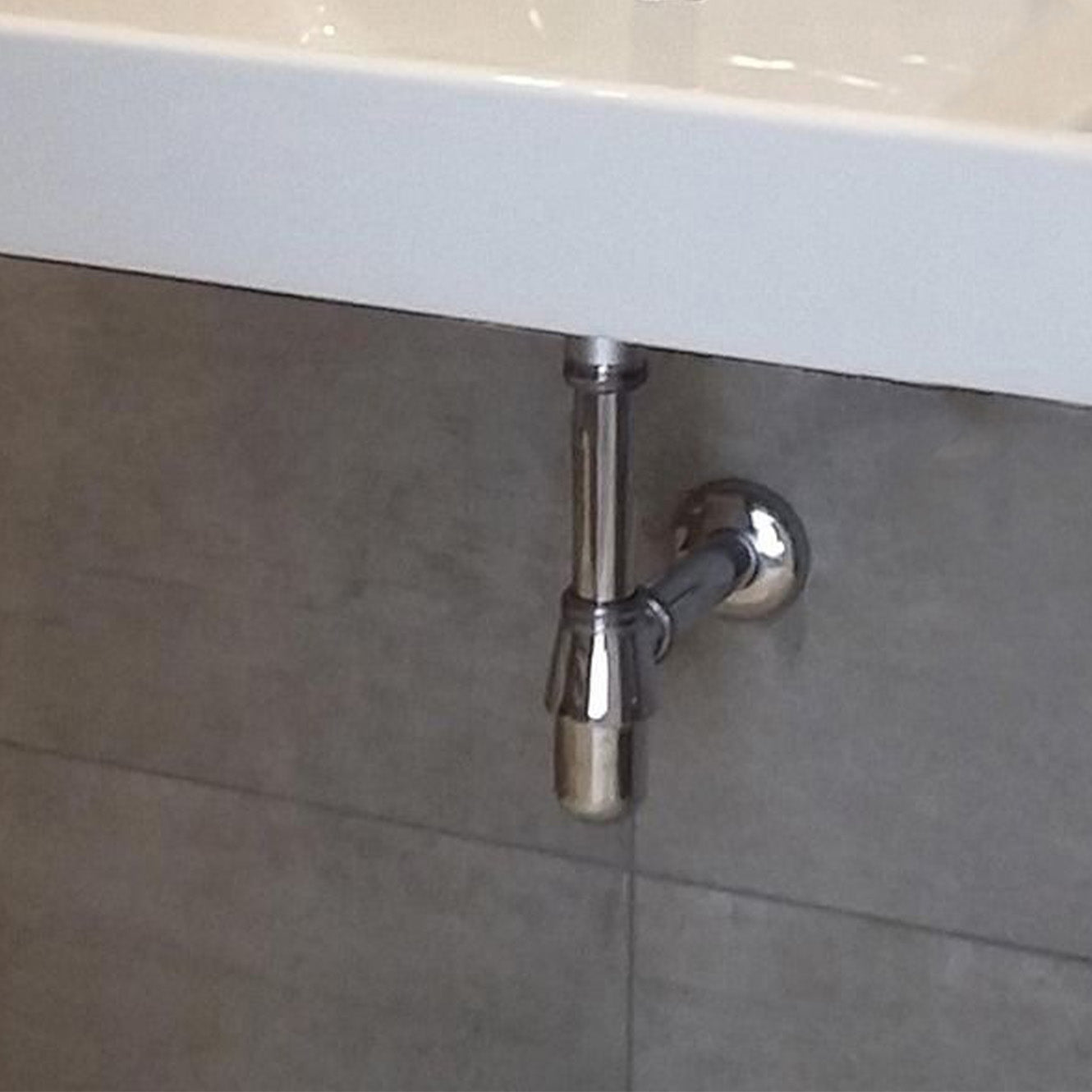 Modern Basin Sink Bottle Trap Waste with Plug, Chain, Slotted Drain Waste Chrome