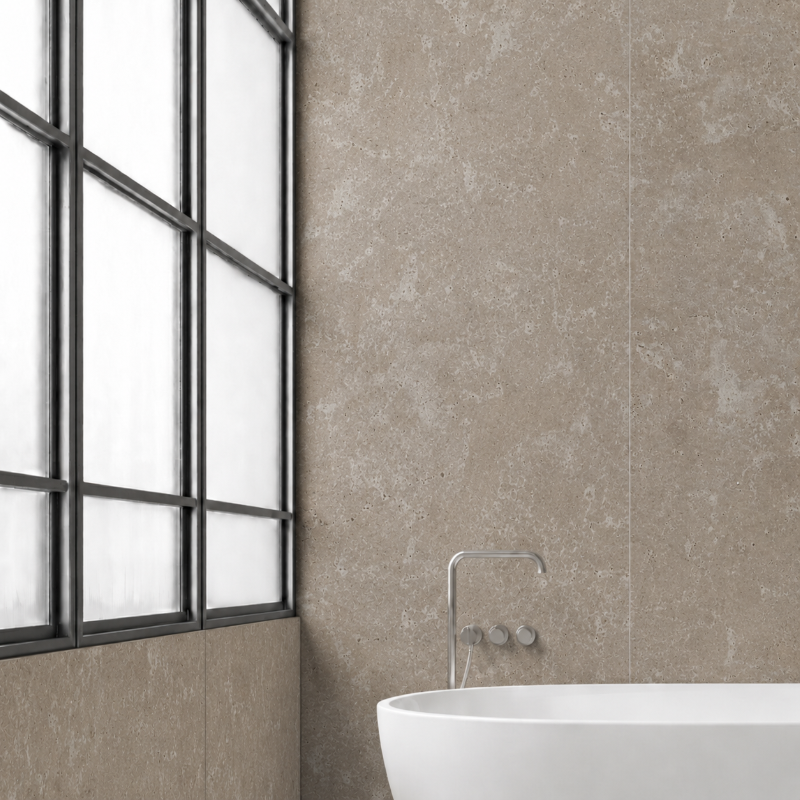 Beige Concrete Stone Gloss PVC Shower Wall Panel 1000mm x 2400mm x 10mm