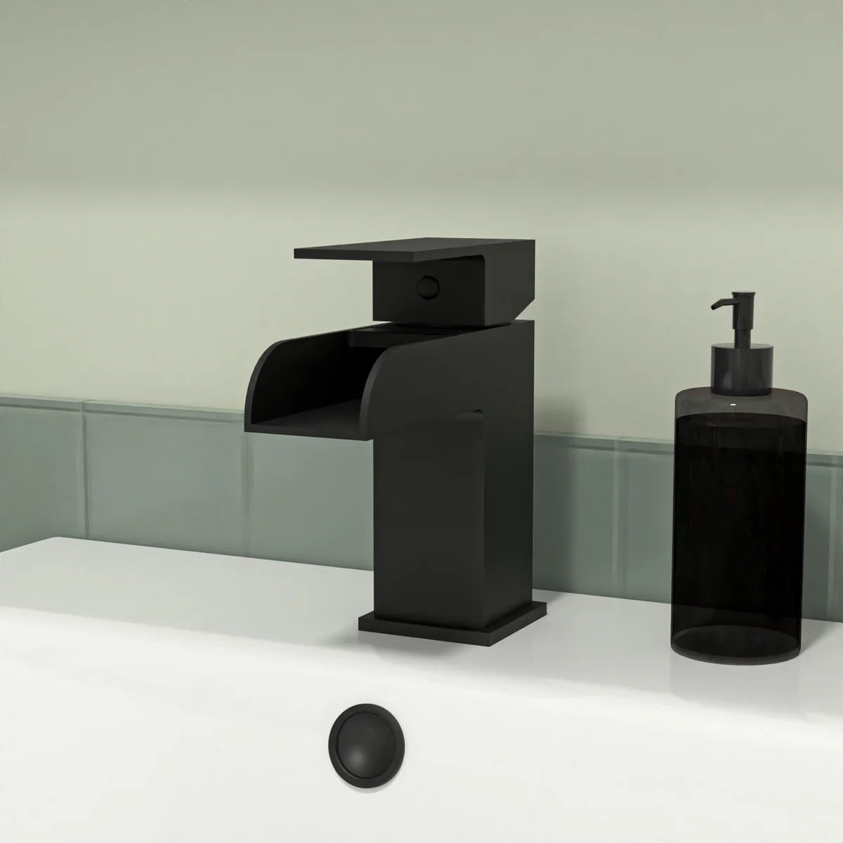 Aris 1500mm Square Pedestal Bathroom Suite with Taps Set
