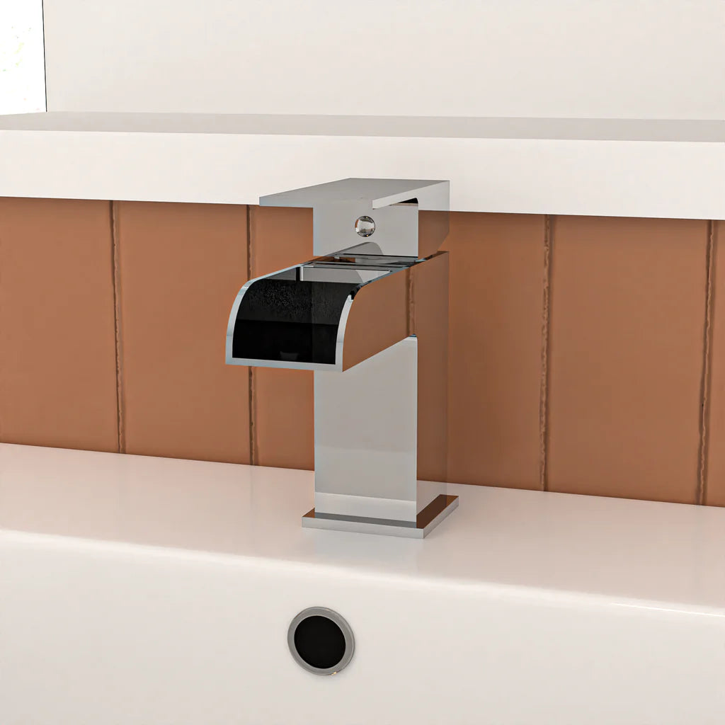 Louie Full Bathroom Suite - 1700mm L-shape Bath, Close Coupled Toilet, 450mm Pedestal Basin, & Chrome Fittings Set